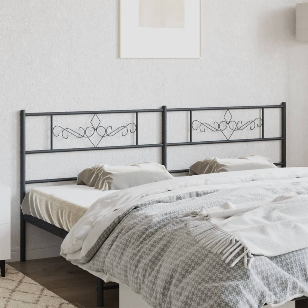 vidaXL Kopfteil Kopfteil Metall Schwarz 180 cm, (1 St)