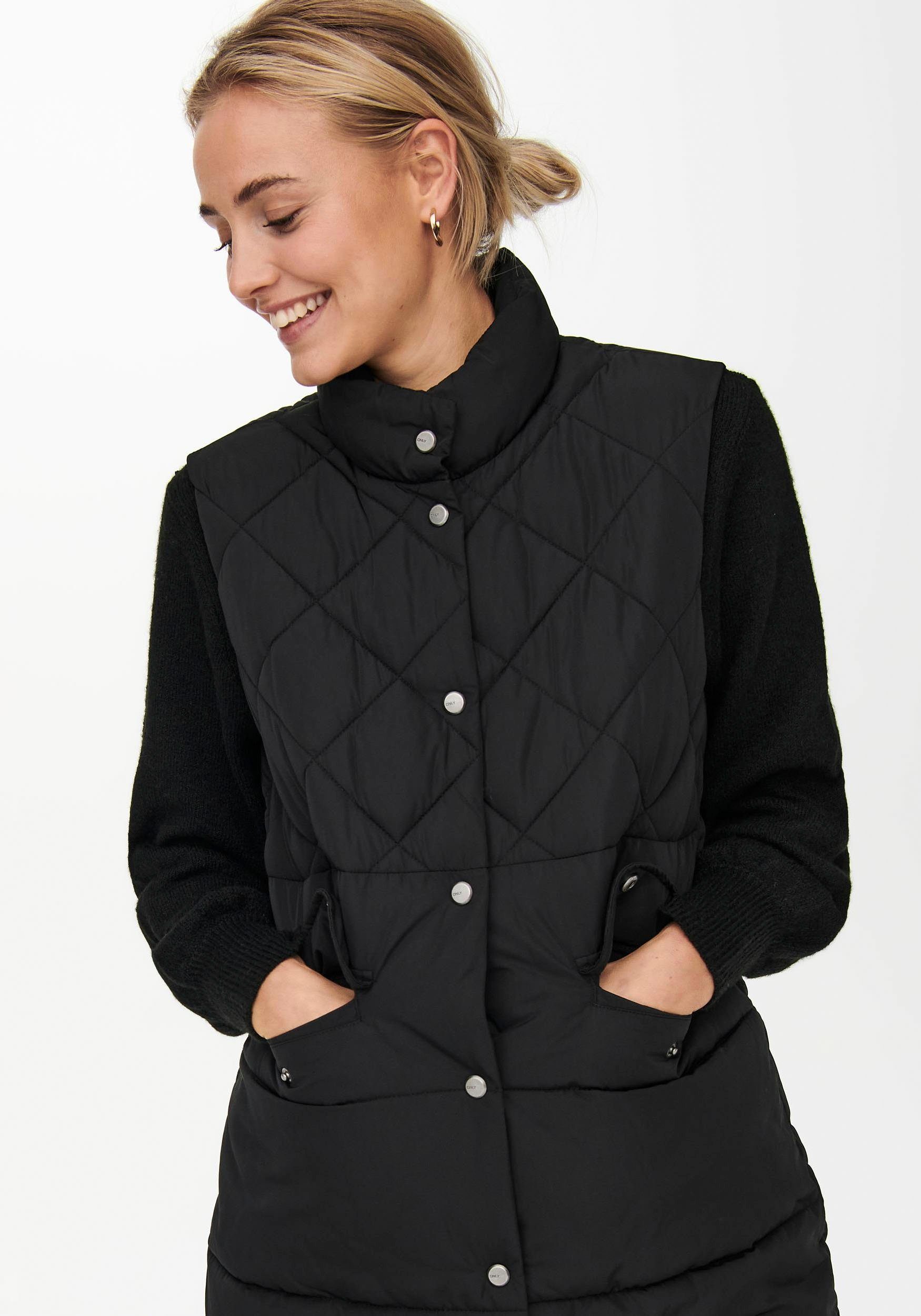 QUILTED ONLY ONLSTACY WAISTCOAT black Steppweste