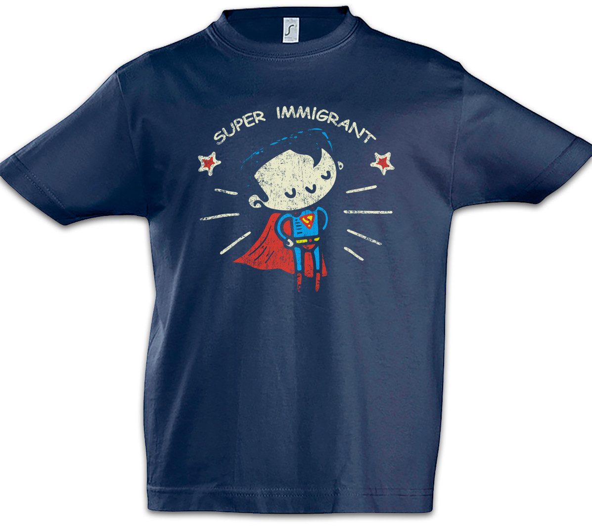 Print-Shirt Proud Immigrant Kinder T-Shirt Super Refugee Einwanderer Man