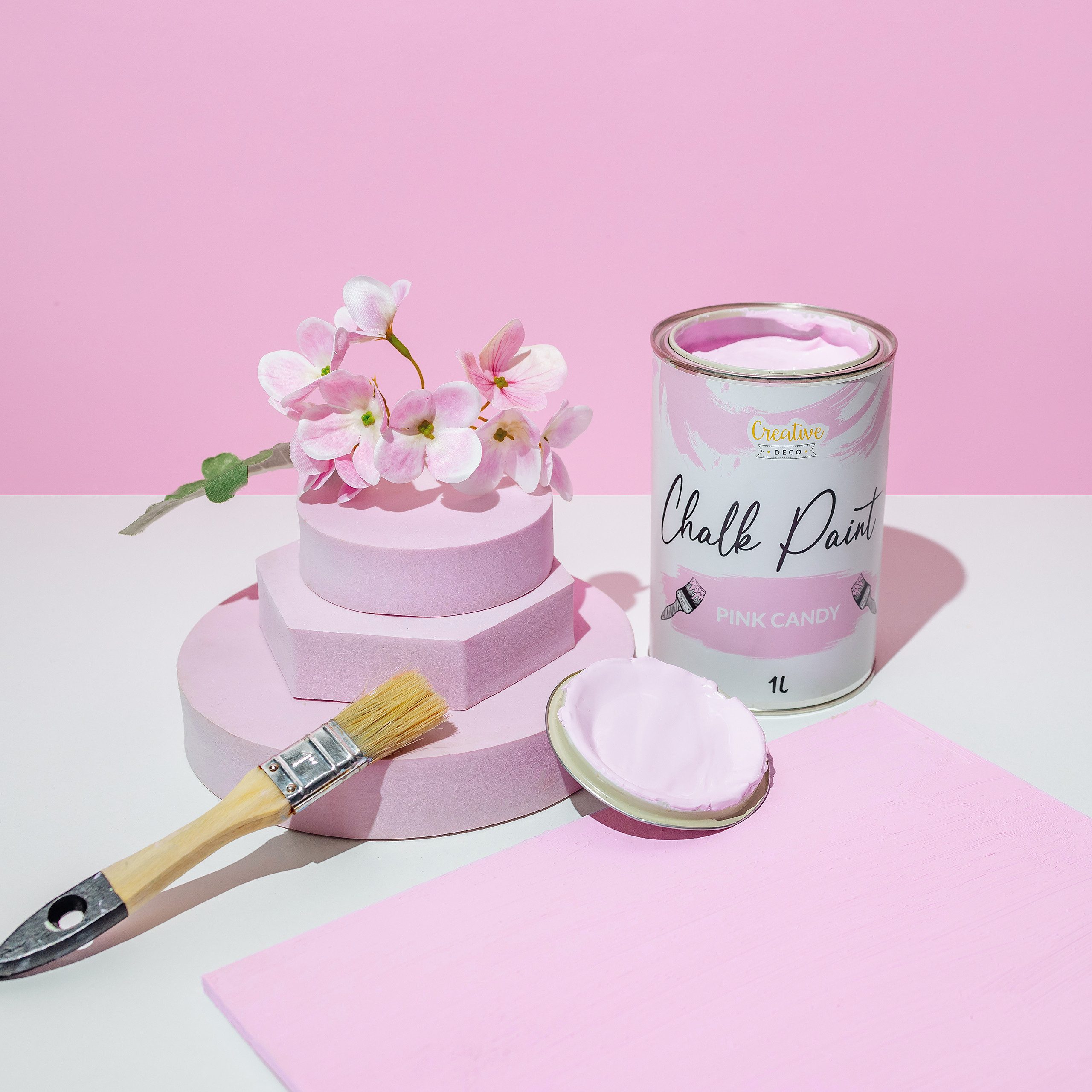 Creative Deco Kreidefarbe Kreidefarbe für Möbel Möbelfarbe Landhaus Vintage Matt Abwaschbar, auf Wasserbasis, Wisch-Effekt Gradient-Effekt möglich