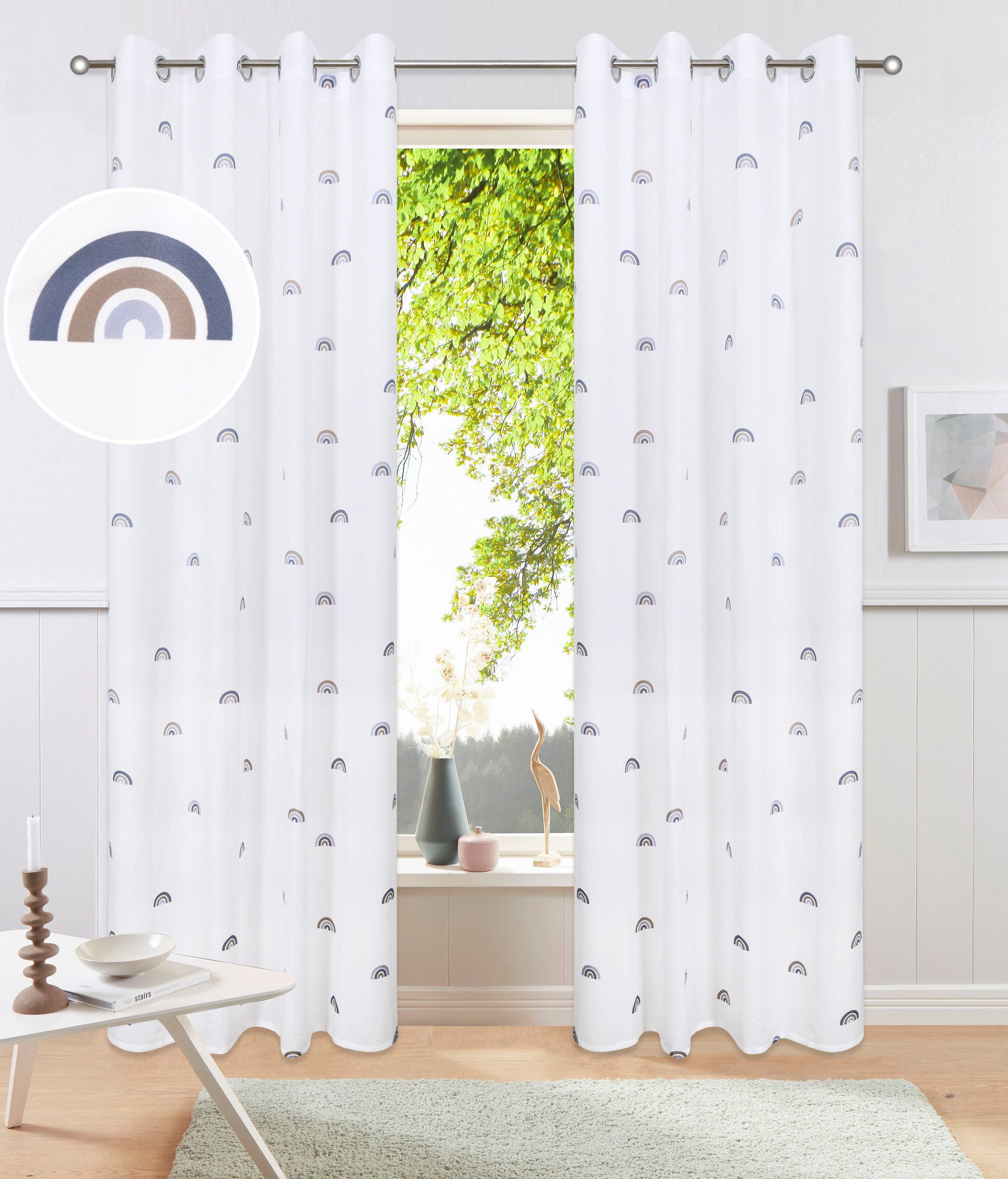 my home Gardine Elyna (1 St), Ösen, halbtransparent günstig online kaufen