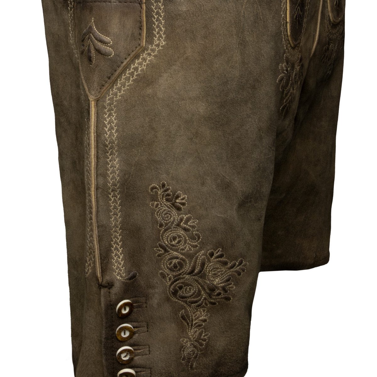 Maddox Trachtenlederhose Ermann Herren (1-tlg) Trachtenlederhose, Trachtenhose, Bayerische Lederhose, Oktoberfest
