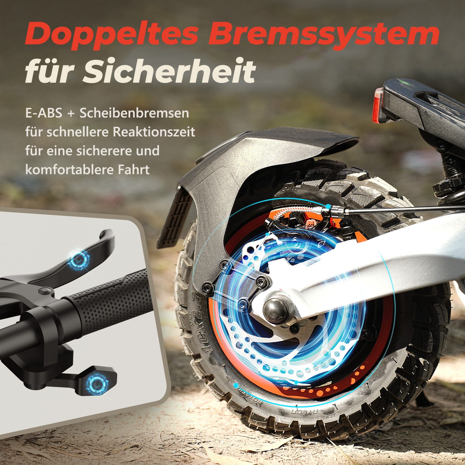 iscooter E-Scooter Elektro-Roller für den Geländeeinsatz 80-100km Reichweite, 500,00 W, 20,00 km/h, (1 tlg), 15Ah,doppelte Stoßdämpfung, klappbar, bis 150 kg belastbar