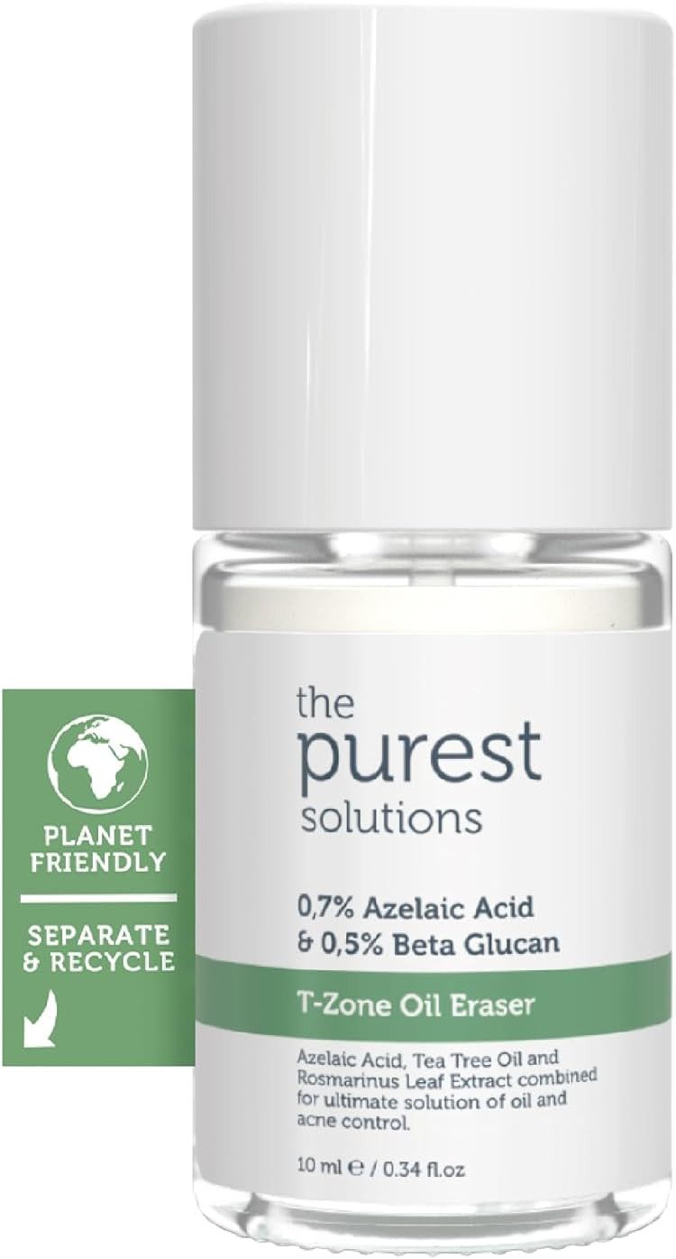 The Purest Solutions Anti-Falten-Serum Reine Lösungen T-Zone Öl Entferner (0,7% Azelainsäure & 0,5% Beta Gluc
