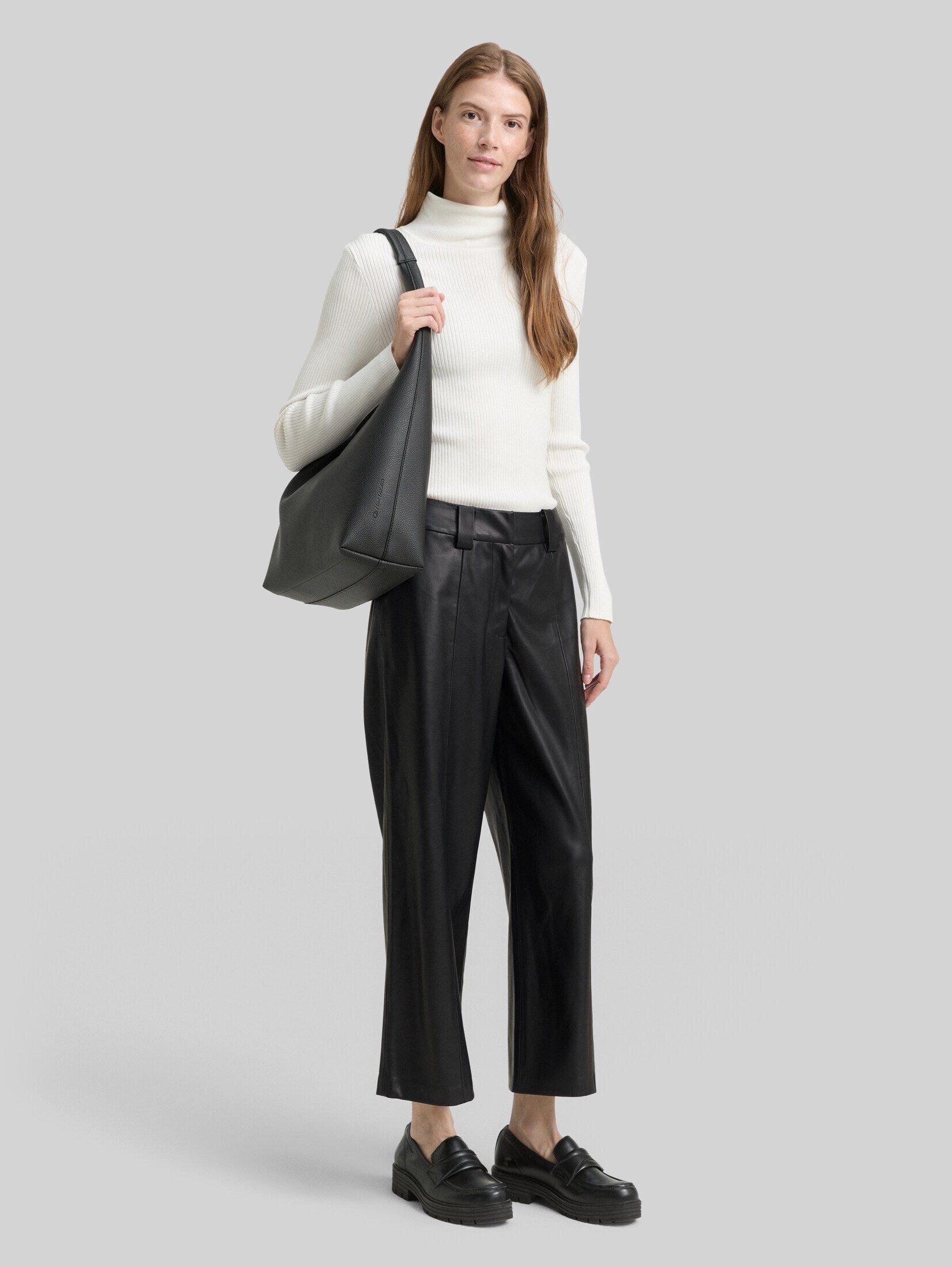 TOM TAILOR 7/8-Hose Hosen & Chino Culotte Hose in Lederoptik