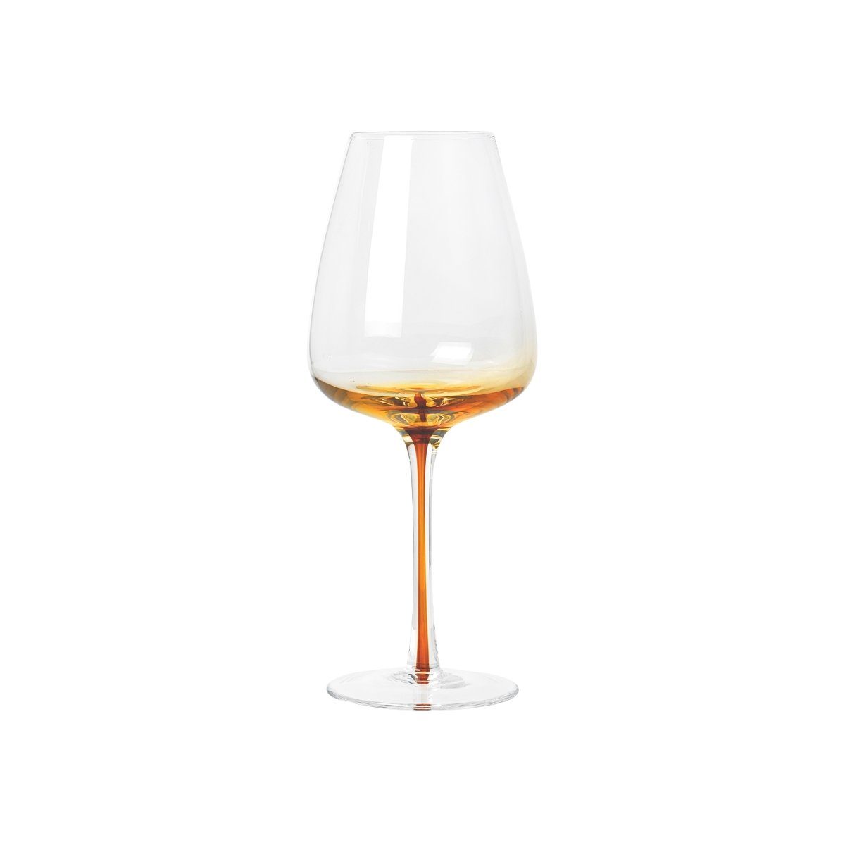 Broste Copenhagen Weißweinglas AMBER Weissweinglas caramel 0,4 l, Mundgeblasenes Glas, Amber Weißweinglas