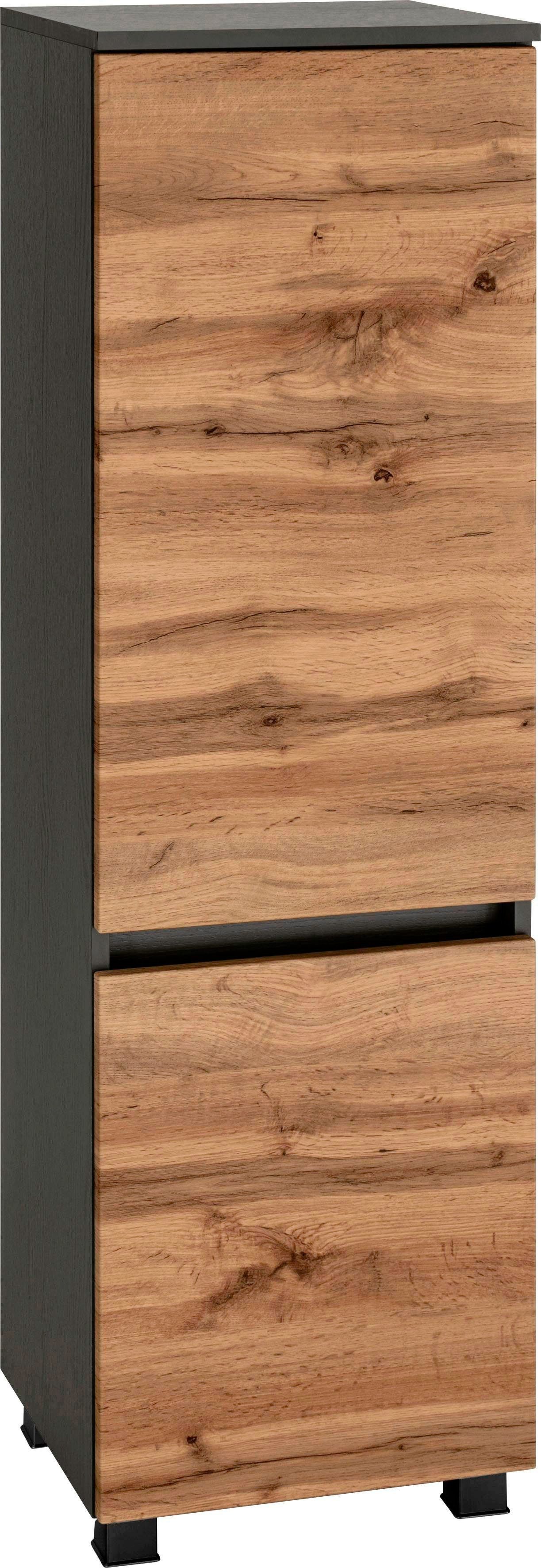 Lucca Midischrank graphit/eichefarben MÖBEL graphitgrau | HELD