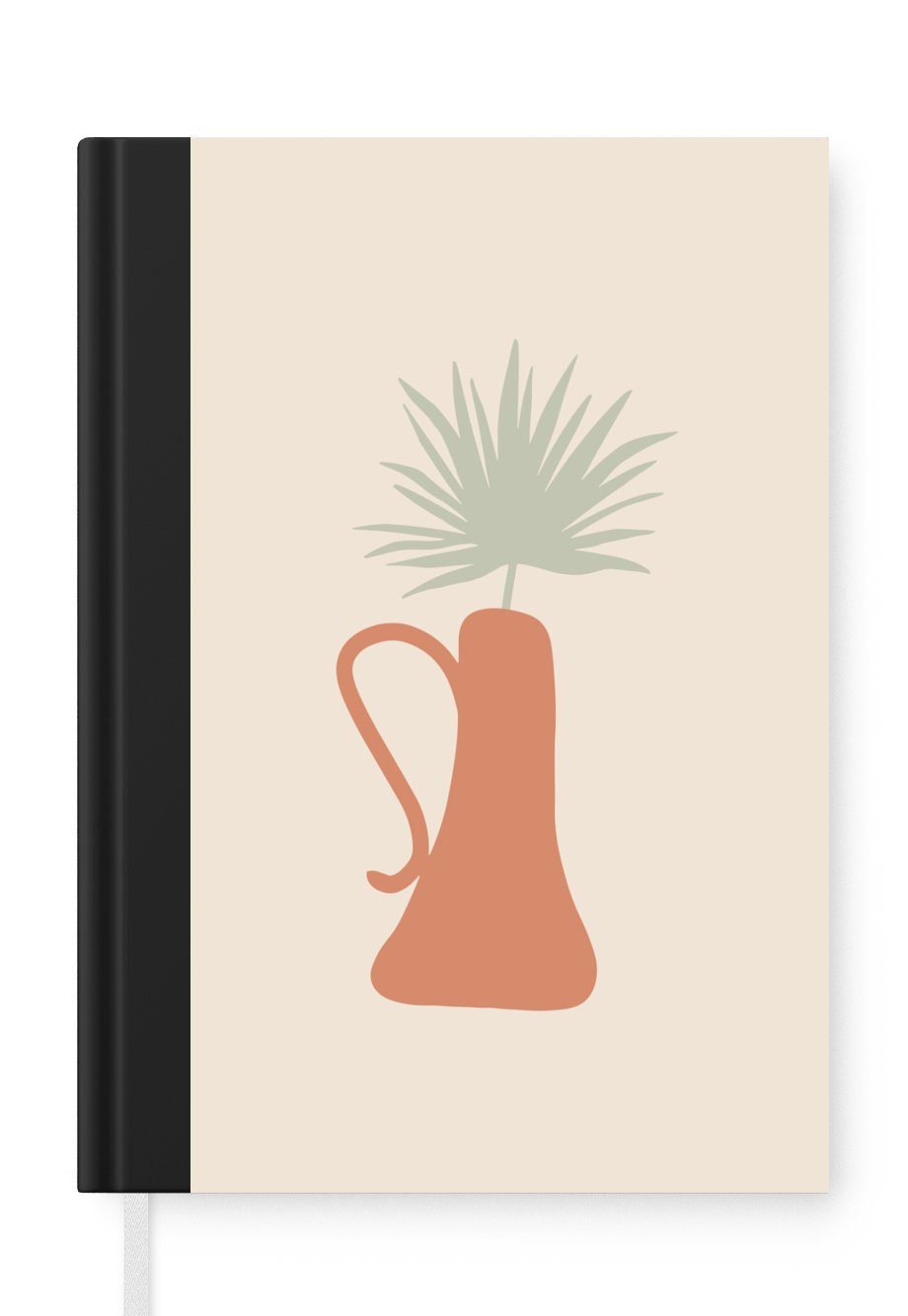 MuchoWow Notizbuch Pastell - Vase - Pflanze, Journal, Merkzettel, Tagebuch, Notizheft, A5, 98 Seiten, Haushaltsbuch