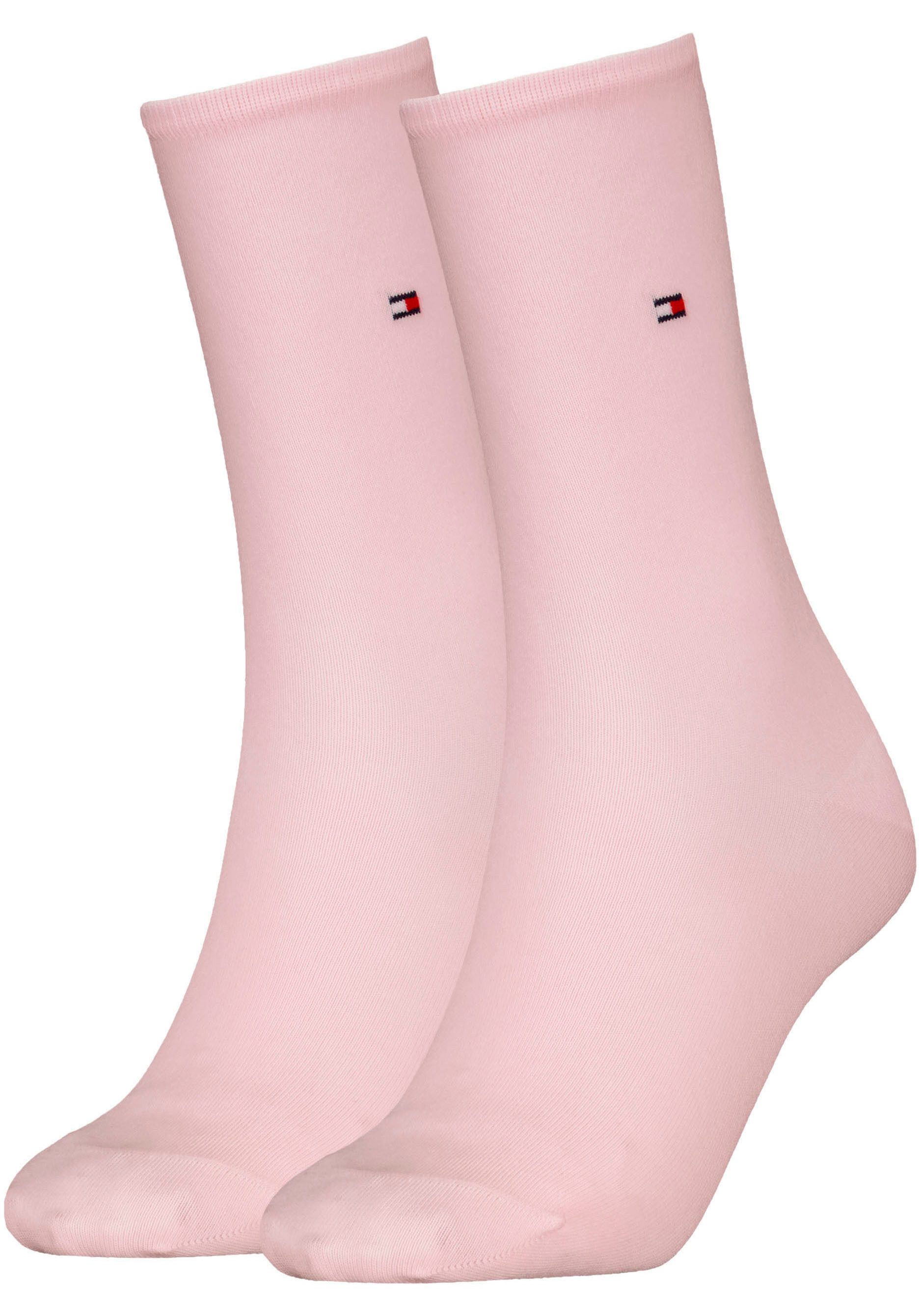Tommy Hilfiger Socken TH WOMEN SOCK CASUAL 2P (2-Paar, 2 Paar) mit flacher Zehennaht