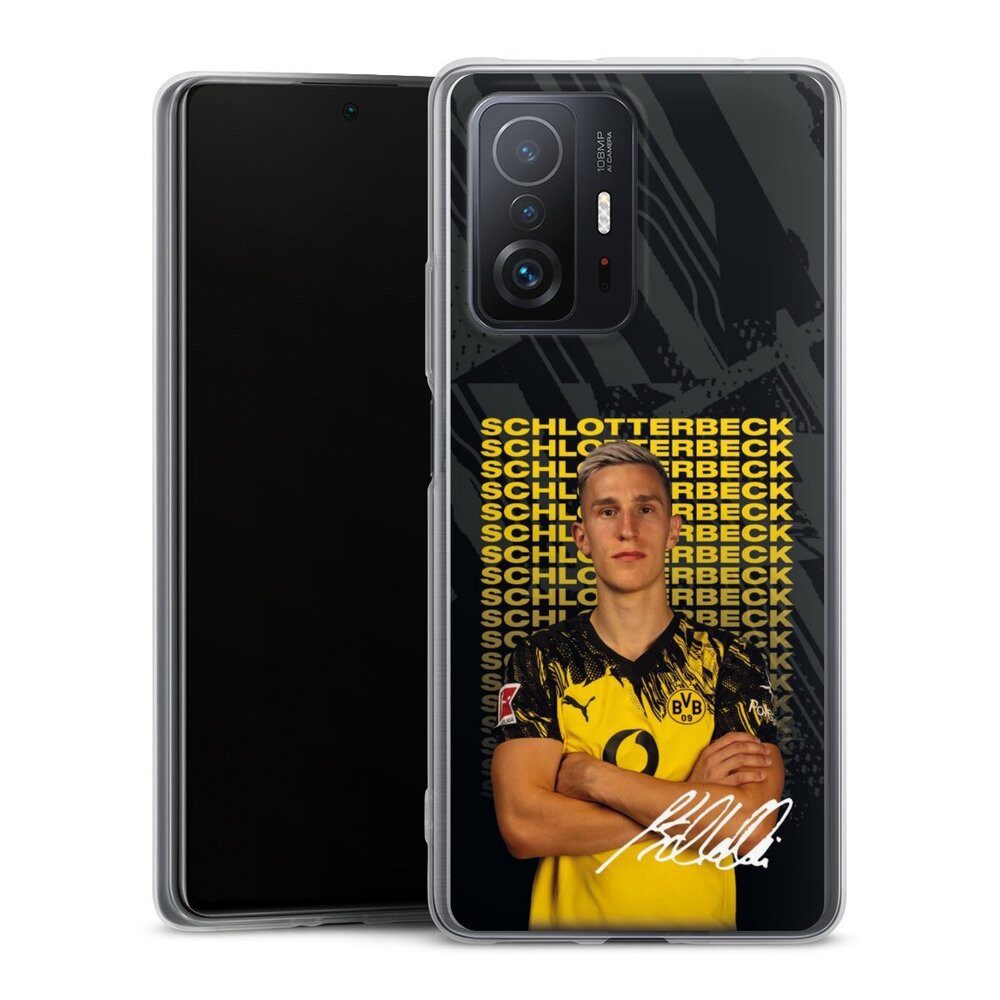 DeinDesign Handyhülle Borussia Dortmund Nico Schlotterbeck BVB Nico Schlotterbeck 25/26, Xiaomi 11T Pro 5G Slim Case Silikon Hülle Ultra Dünn Schutzhülle