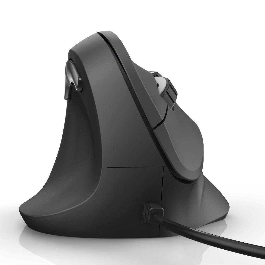 Hama Vertikale ergonomische Linkshändermaus kabelgebunden EMC-500L Maus,  Für einfache Inbetriebnahme sorgt die Smart-Link-Technologie