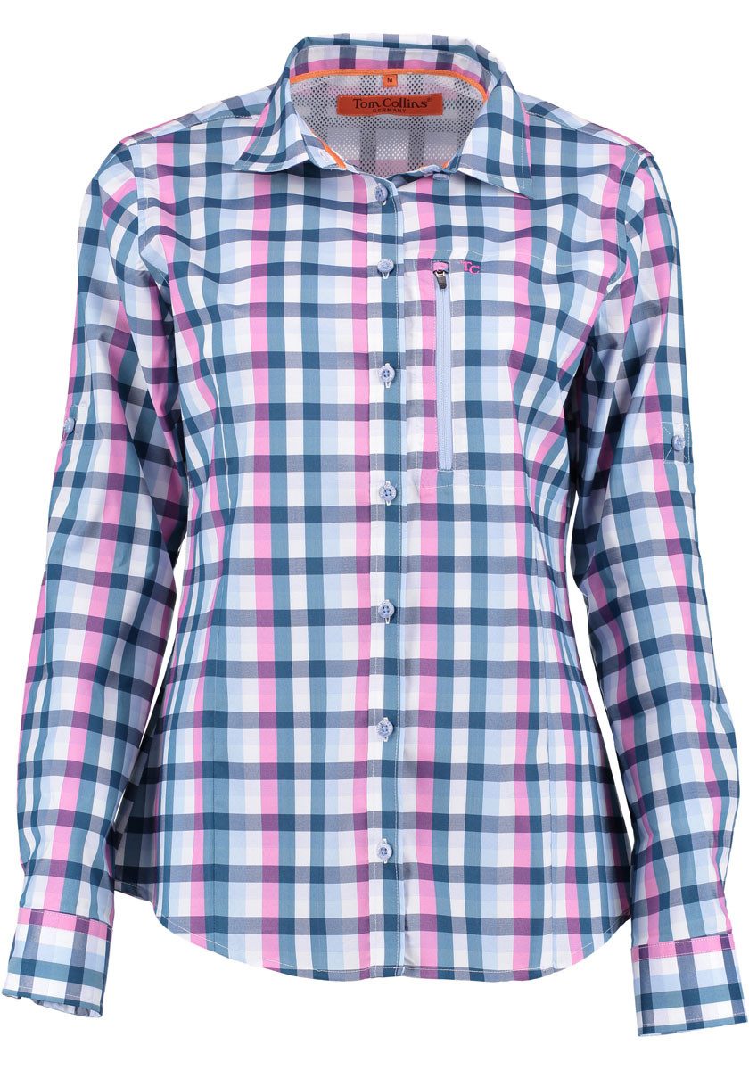 Tom Collins Langarmbluse Snuko Langarm Freizeitbluse mit TC-Stickerei auf d günstig online kaufen