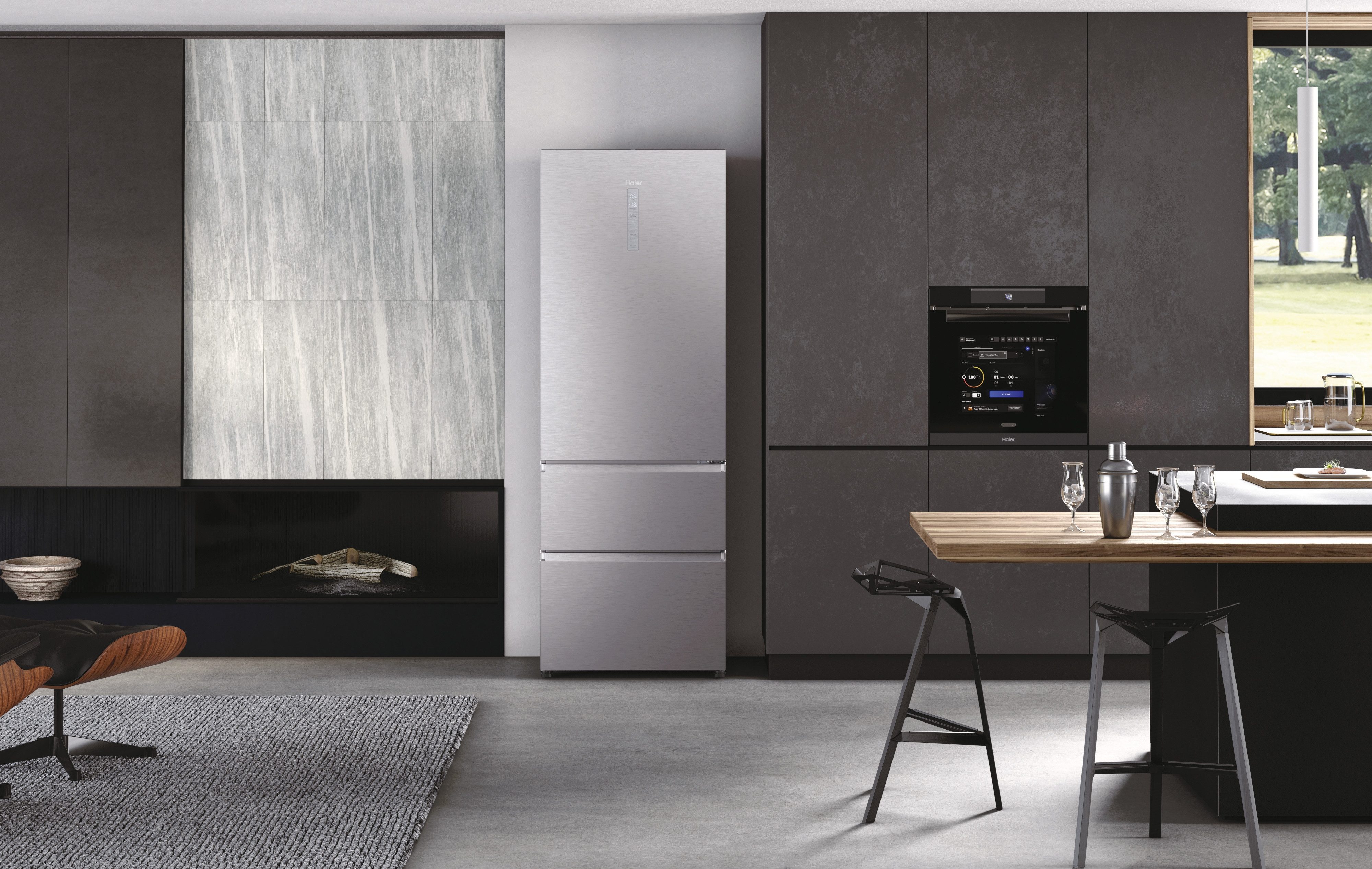 Haier Kühl-/Gefrierkombination Combi 3D 70 HTW7720BNMM, 200,6 cm hoch, 70 cm breit