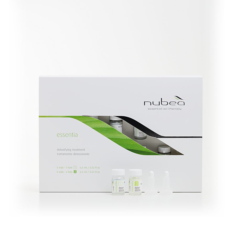 Nubeà Haarpflege-Set ESSENTIA Entgiftende Haarbehandlung Ampullen, 10-tlg., vegan. mit ätherischen Ölen, organisch