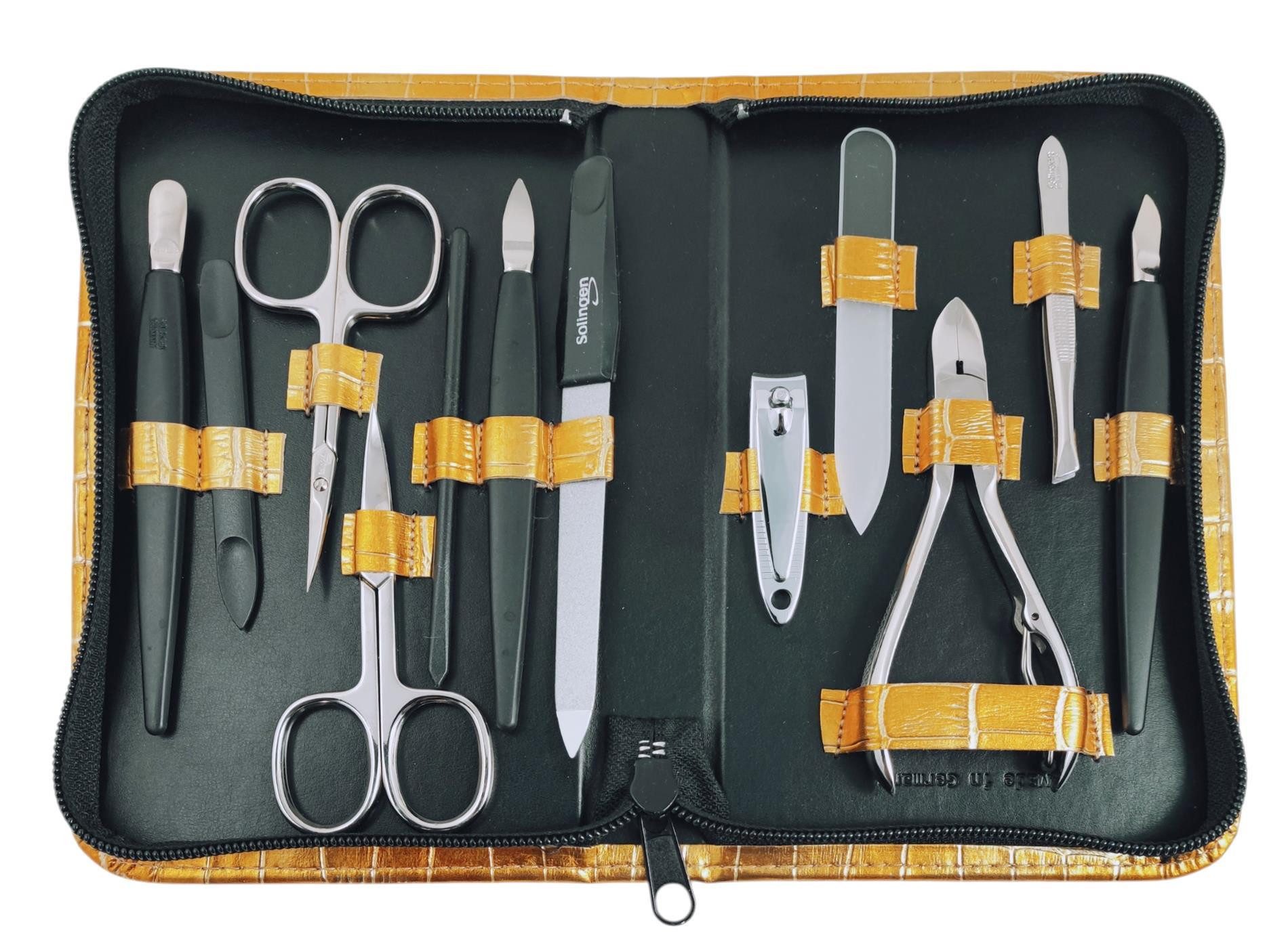 EloModa Maniküre-Kosmetik-Etui Maniküre Pediküre Set 12-teilig Solingen Qualität Made in Germany –, 12 tlg., Made in Germany