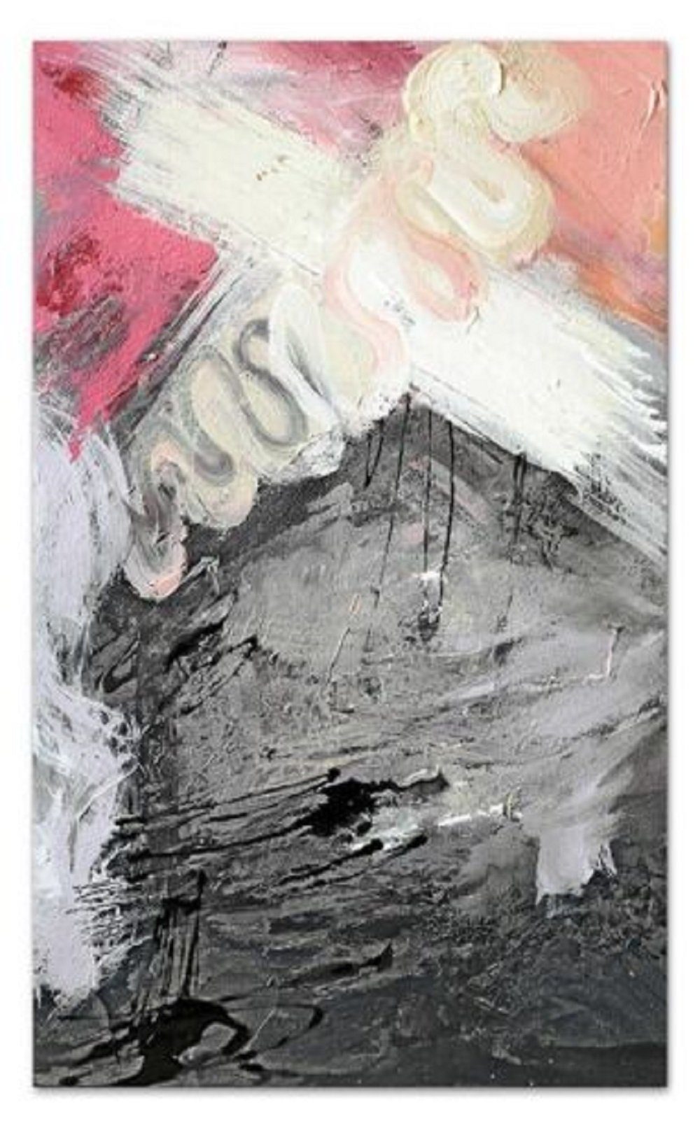 JVmoebel Ölbild Ölbilder Abstrakt Ölbild Gemälde Bild Leinwand Handarbeit G100166, Kunst
