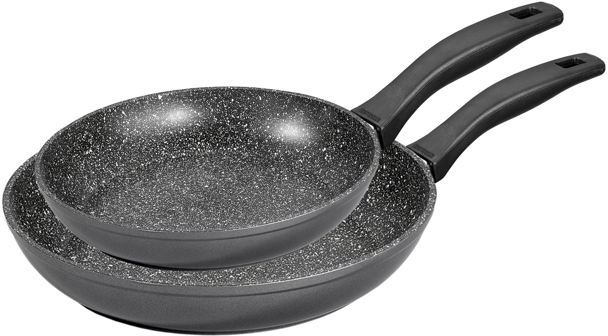 STONELINE Pfannen-Set, Aluminiumguss (Set, 2-tlg., 1x Bratpfanne Ø 24 cm, 1x Bratpfanne Ø 28 cm), Induktion