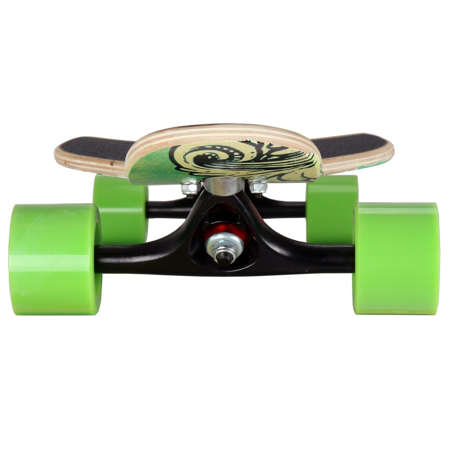 FunTomia Longboard Longboard in 3 Flex Stufen Camber Ahornholz + T-Tool mit LED Rollen, Camber Twin Tip – Bild 3 von 5