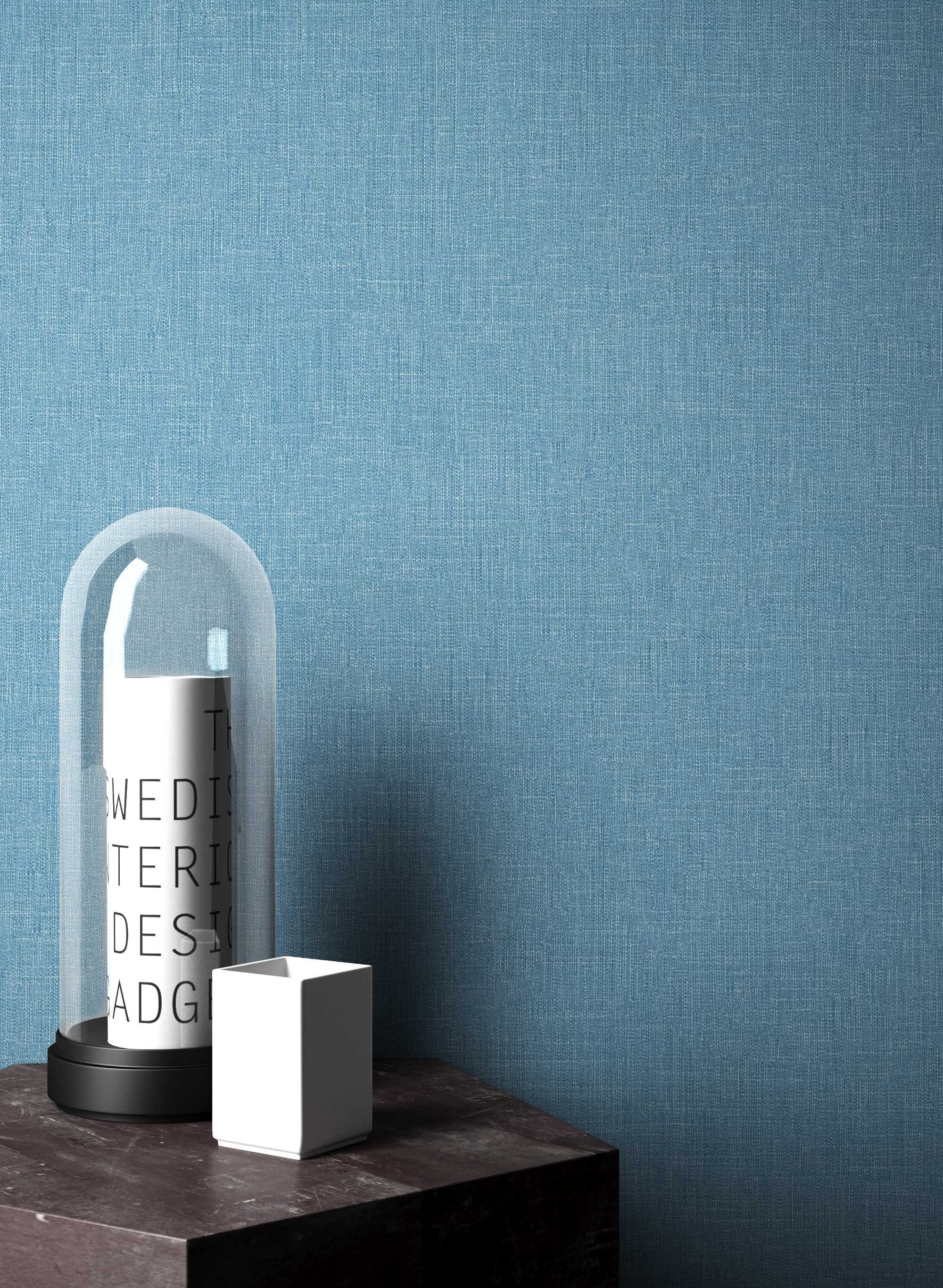 Newroom Vliestapete, Blau Tapete Uni Unifarbe günstig online kaufen