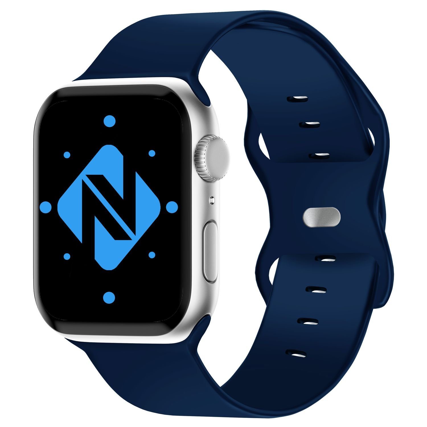 Nalia Smartwatch-Armband Apple Watch 42mm/44mm/45mm/49mm, Silikon  Ersatzband / für Sport & Fitness Uhr / Atmungsaktiv / Outdoor