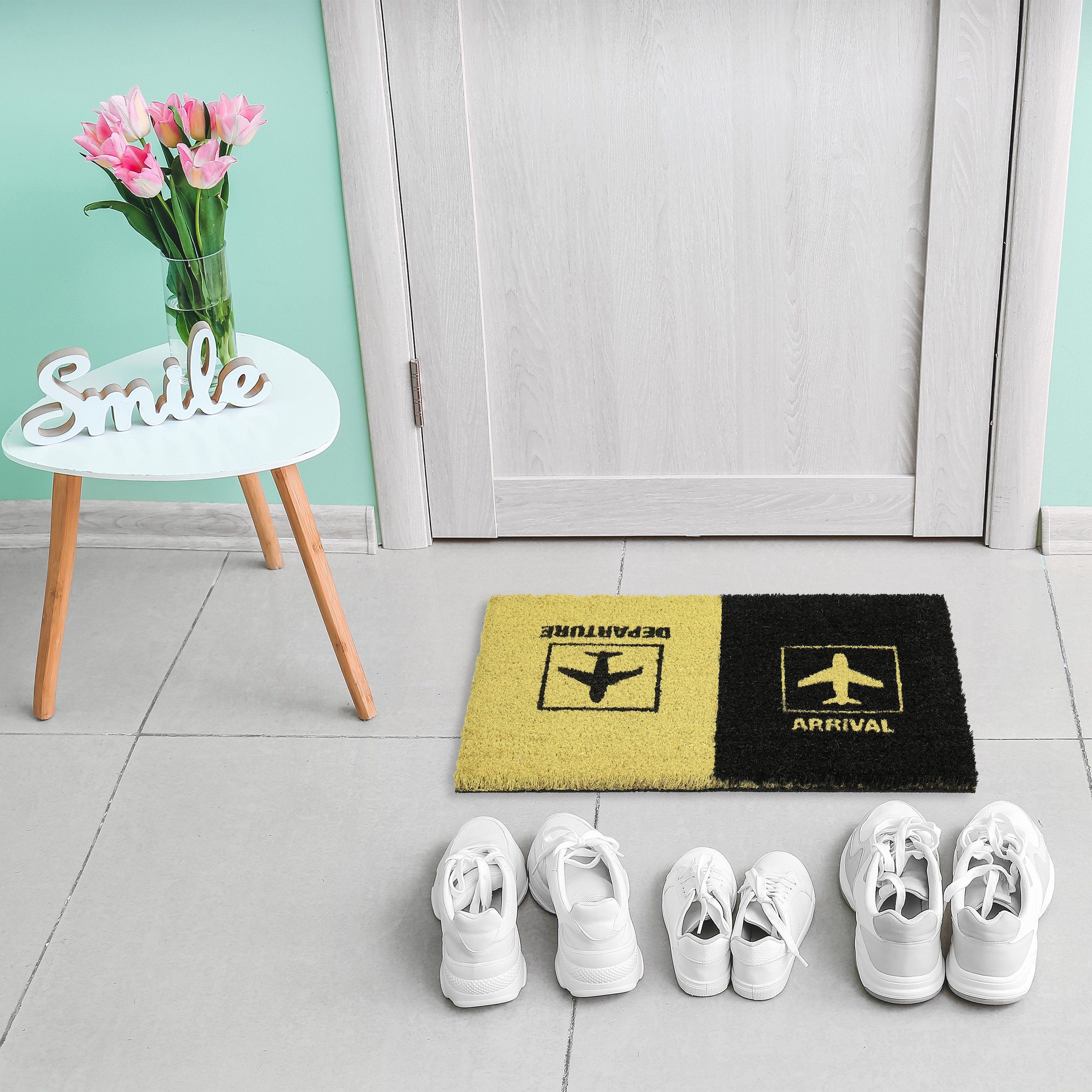 relaxdays Fußmatte Kokos Fußmatte "Arrival Departure", günstig online kaufen