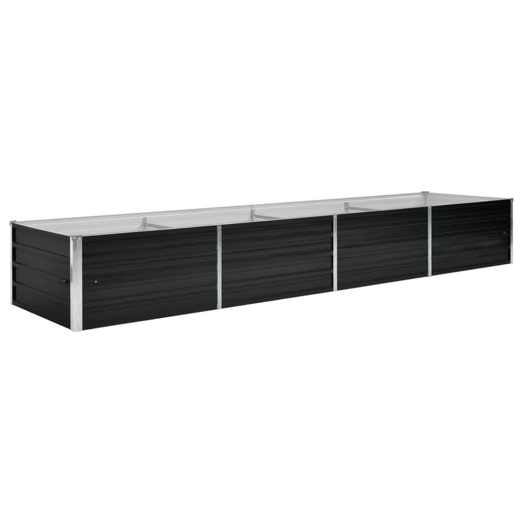 vidaXL Hochbeet, Garten-Hochbeet Anthrazit 320 x 80 x 45 cm Verzinkter Stahl