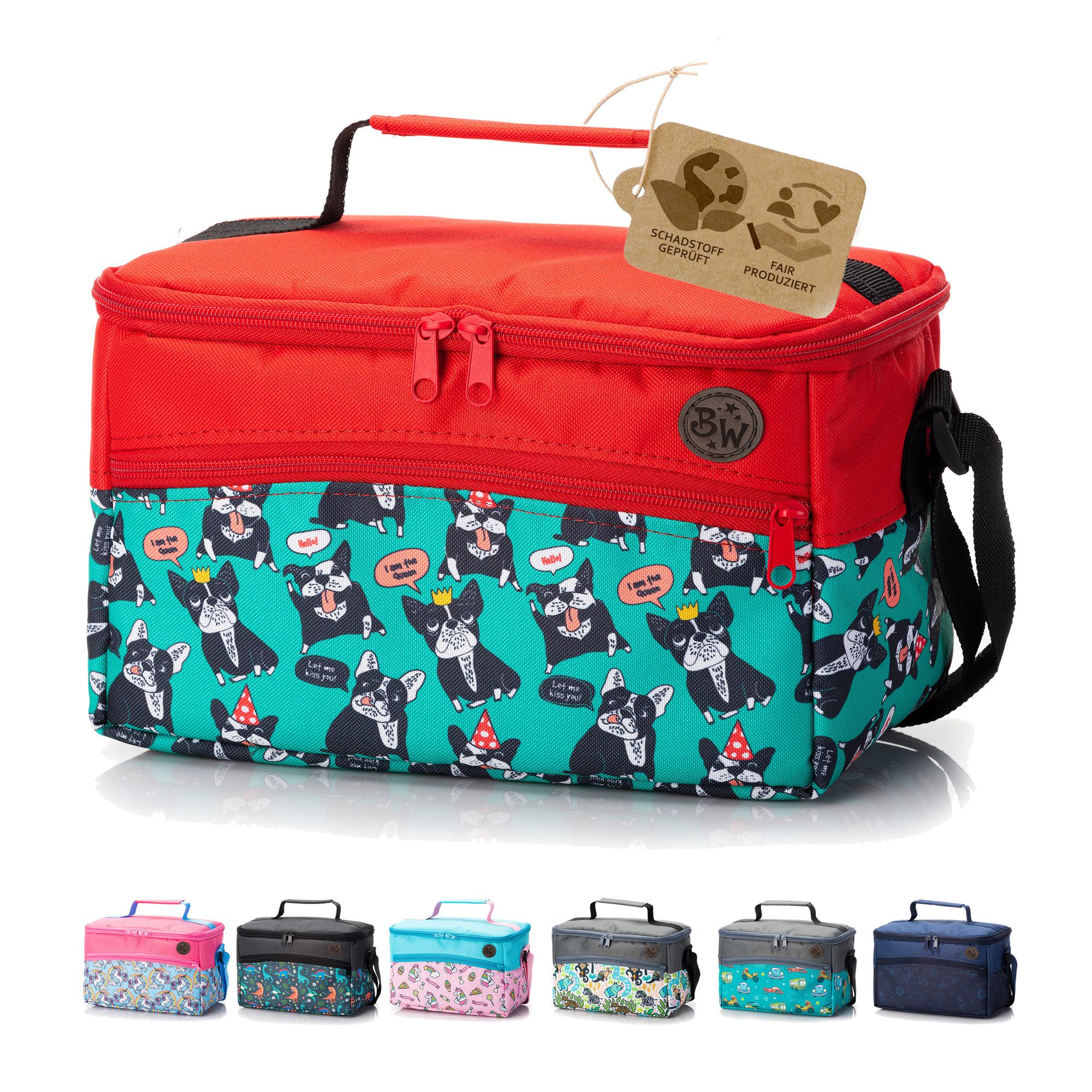 BambiniWelt by Rafael K. Aufbewahrungstasche Tasche für Toniebox Tigerbox für Musikbox Hörwürfel Innenfächer, innere Fächer dank Klettband frei verstellbar