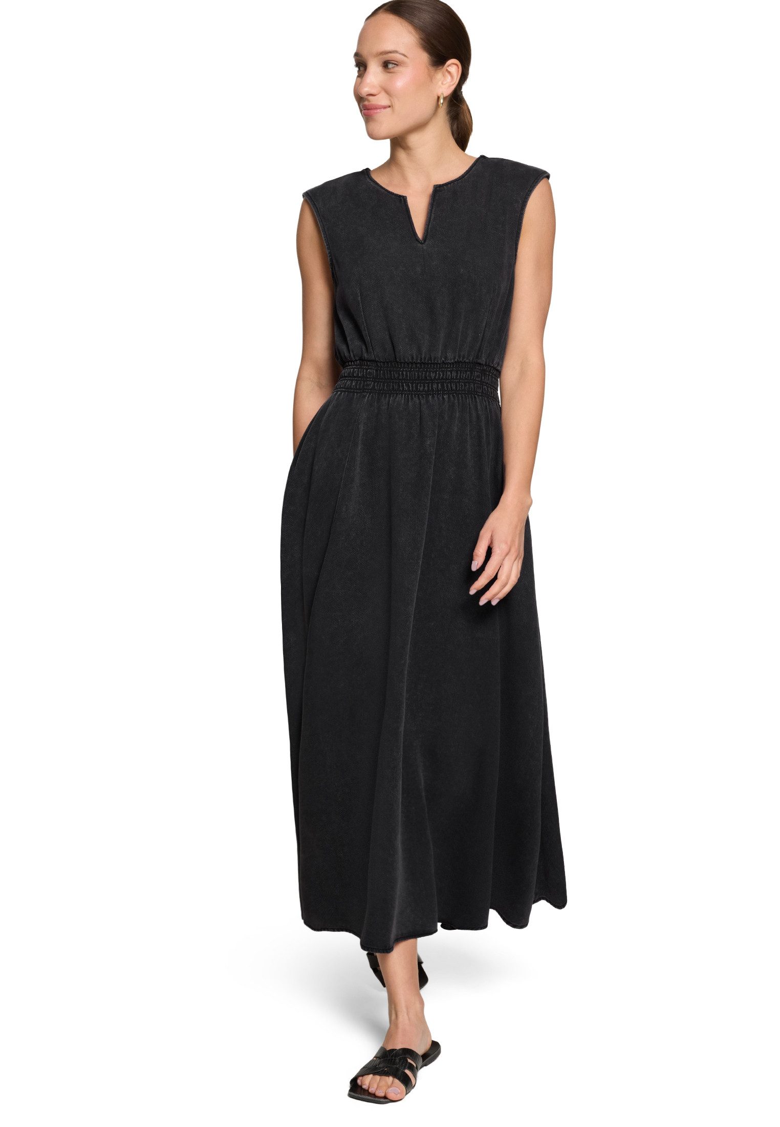 Zero Midikleid Damen mit elastischem Bund Material