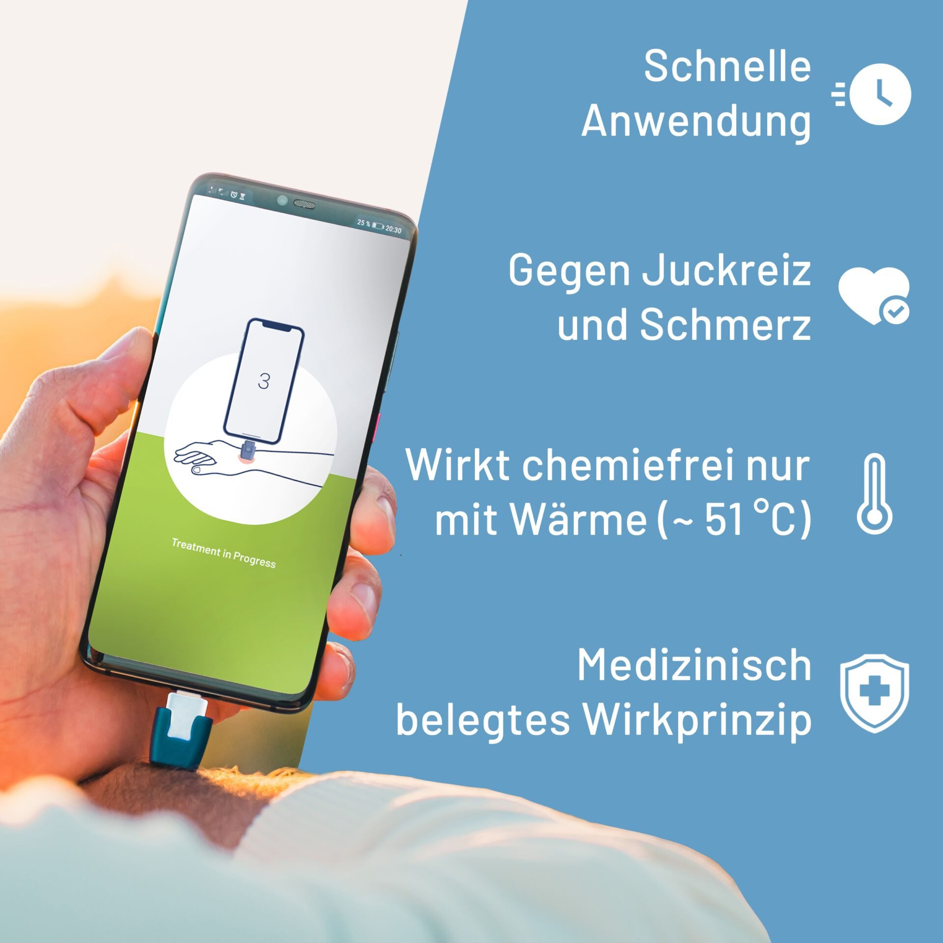 heat it Insektenstichheiler Classic USB-C, USB-C Anschluss kompatibel mit Android & iPhone 15