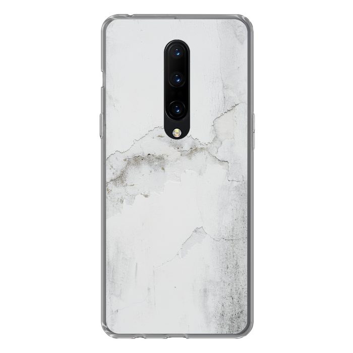 MuchoWow Handyhülle Beton - Grau - Weiß Phone Case Handyhülle OnePlus 7 Pro Silikon Schutzhülle