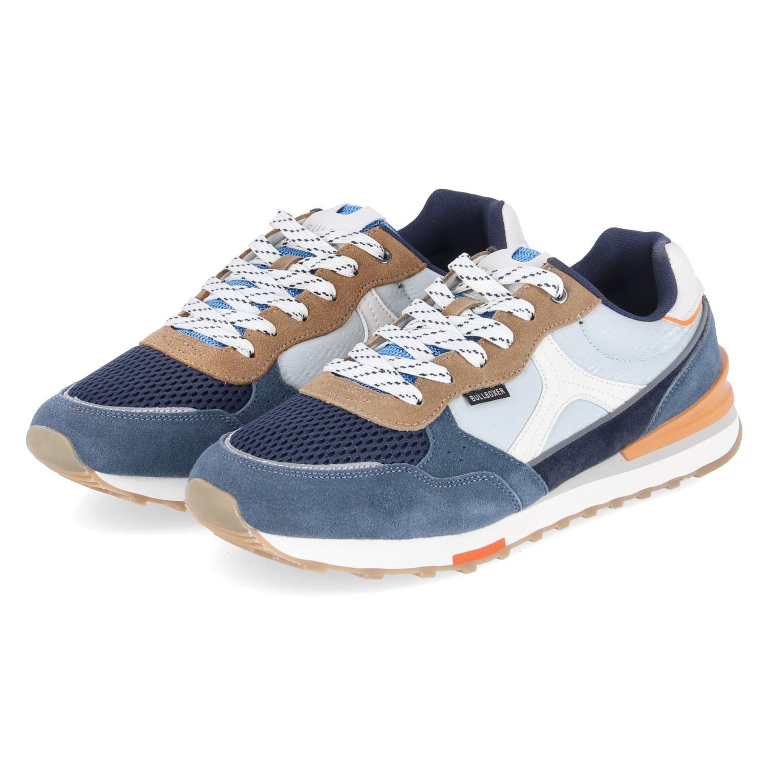 Bullboxer Bullboxer 7XC0040101 4200 B Herren Leder & Textil blau Sneaker