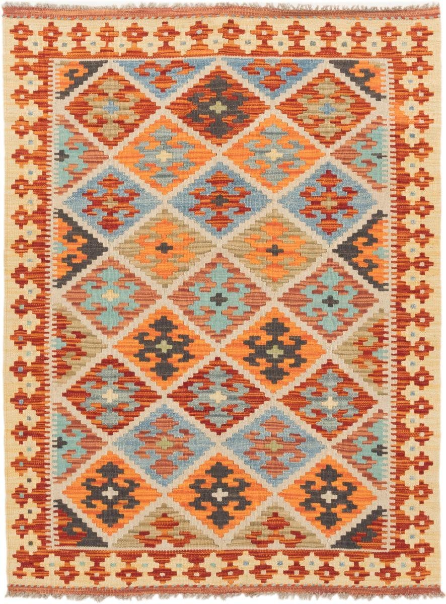 Orientteppich Kelim Afghan 105x140 Handgewebter Orientteppich, Nain Trading, rechteckig, Höhe: 3 mm