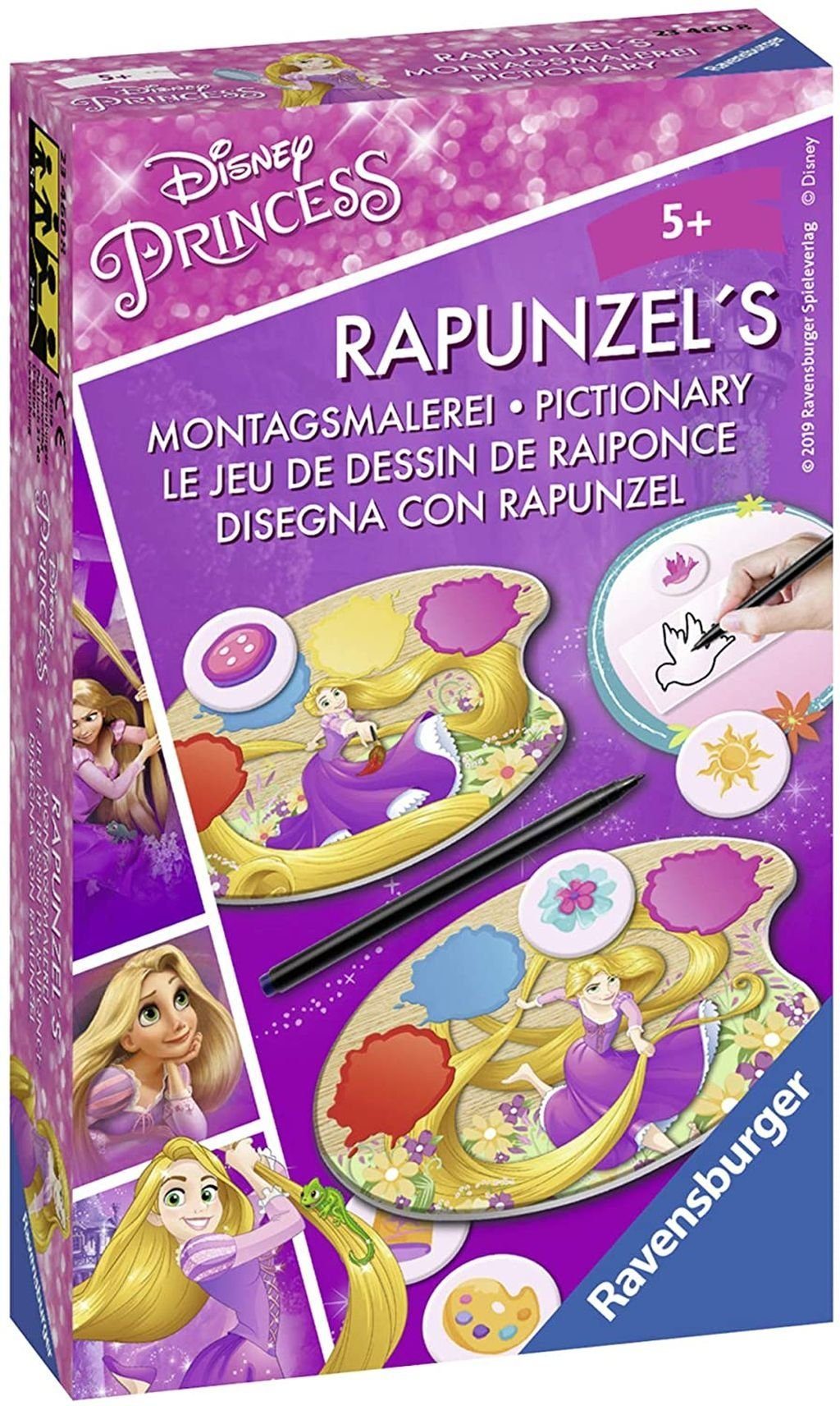 Ravensburger Kreativset 23460 Mal- - Rapunzels kreative Montagsmalerei und - Ravensburger Sammelspiel Das Mitbringspiele