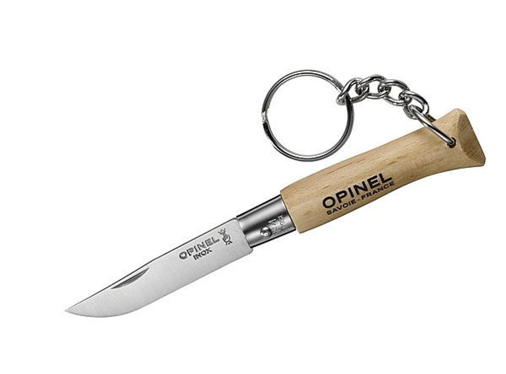 Opinel Taschenmesser Opinel-Messer, Größe 4, rostfrei, mit Anhänger