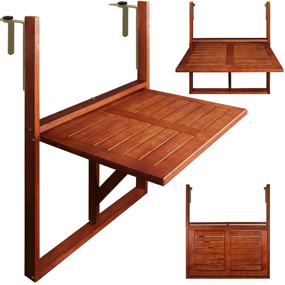 Casaria Balkonhängetisch Akazie (1-St), klappbar Holz günstig online kaufen