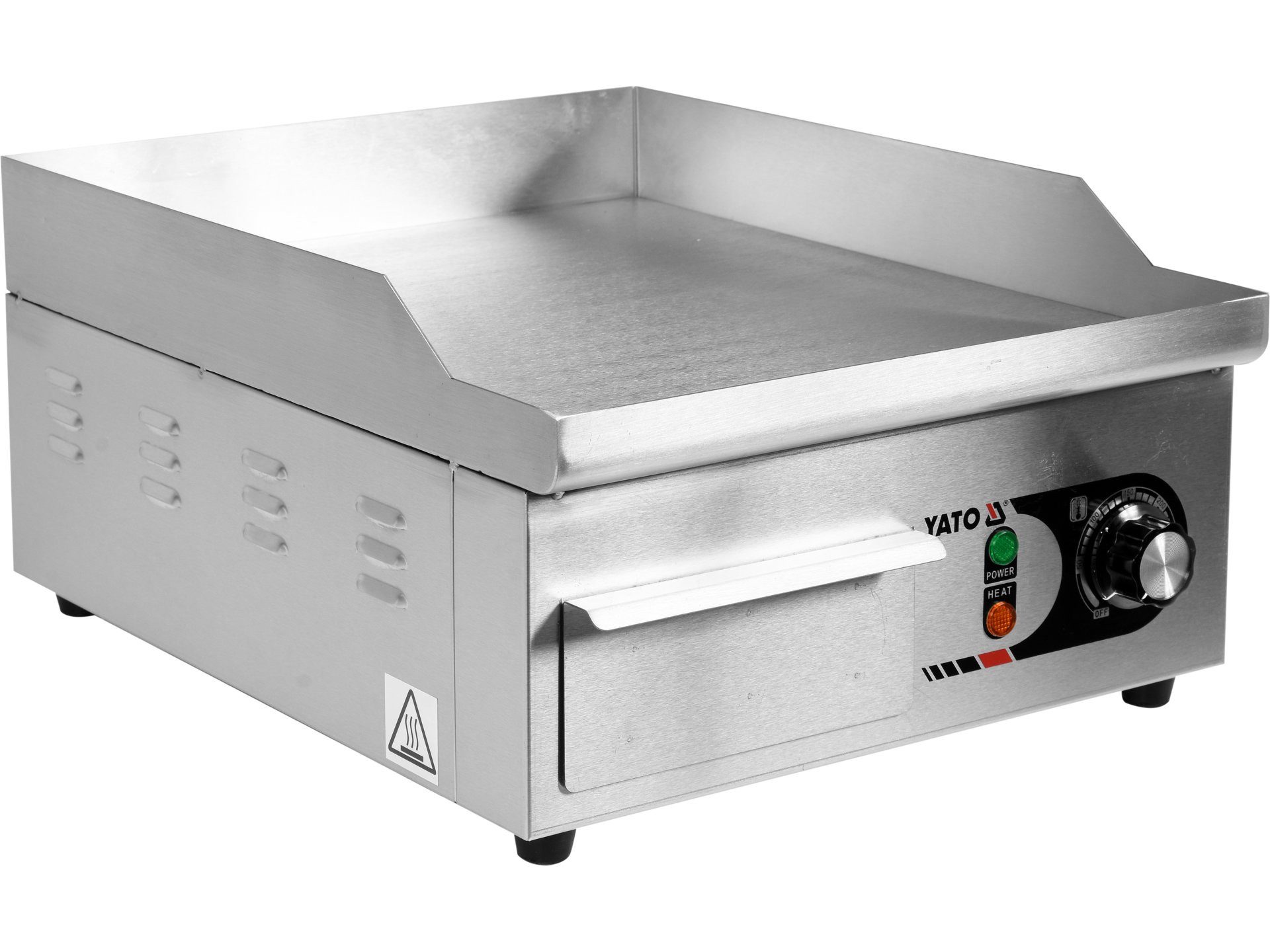 Yato Elektrogrill Gastro Grillplatte, glatt 2000W 365x460x220mm, 2000 W