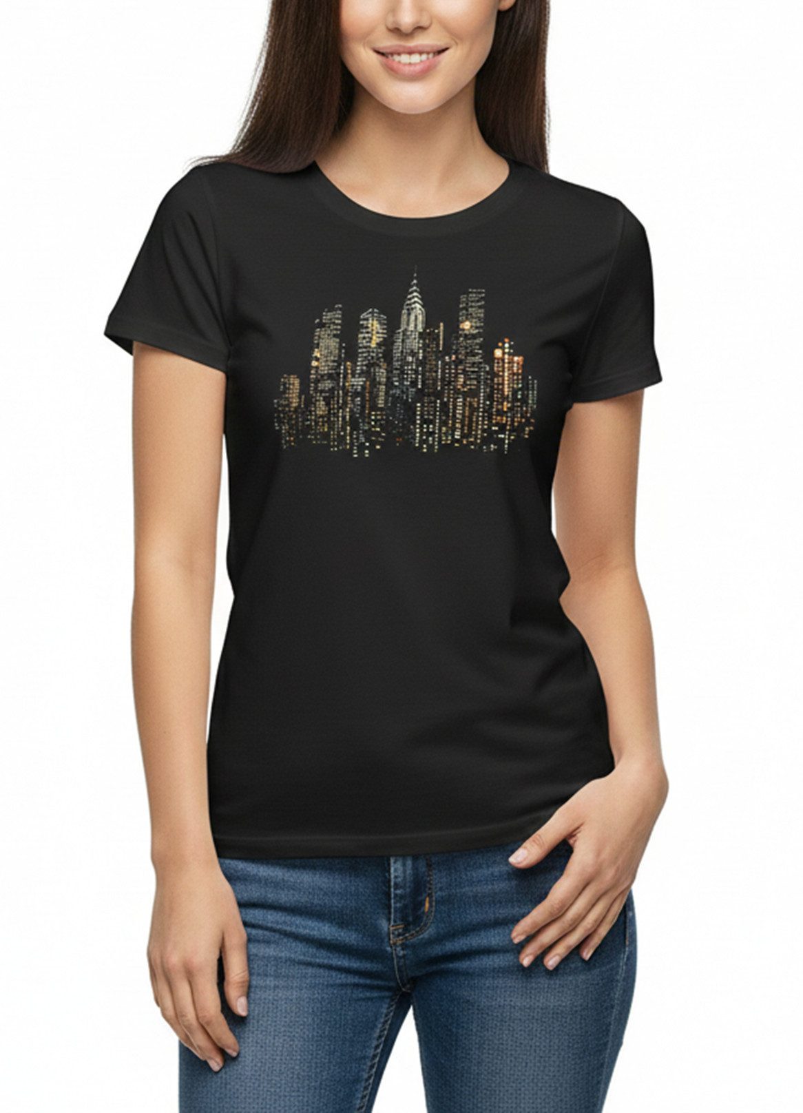 MAKAYA T-Shirt USA Motiv Top für Frauen – New York Skyline im Urban Style ( günstig online kaufen