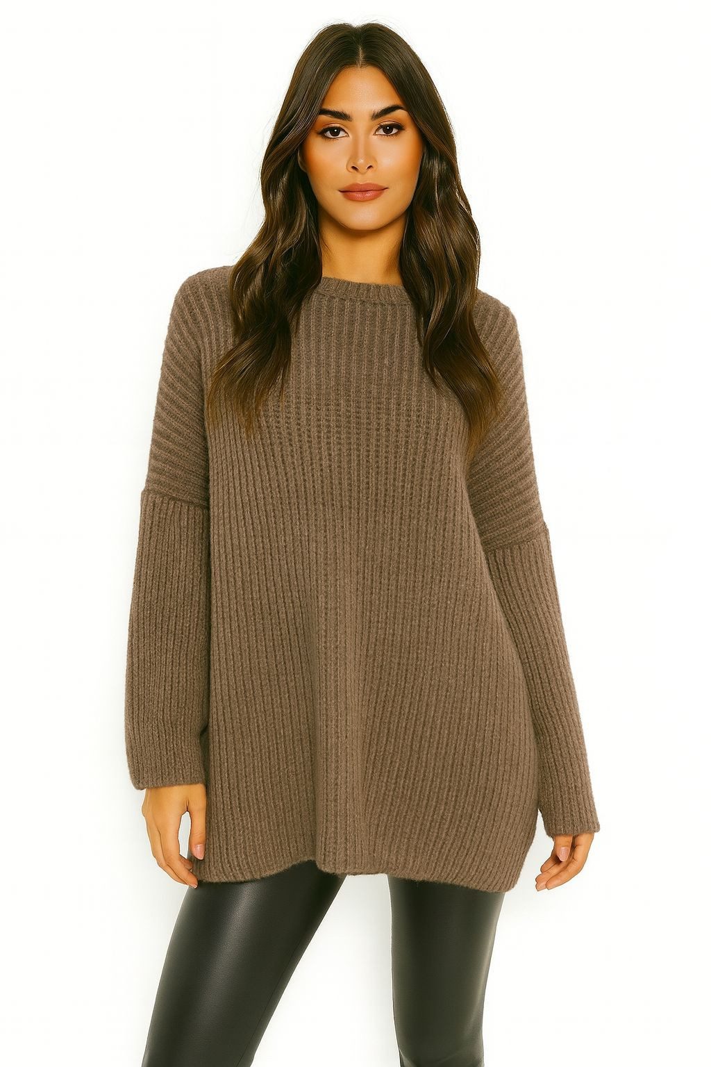 Worldclassca Longpullover WORLDCLASSCA Damen Oversize Strickpulllover Lang günstig online kaufen