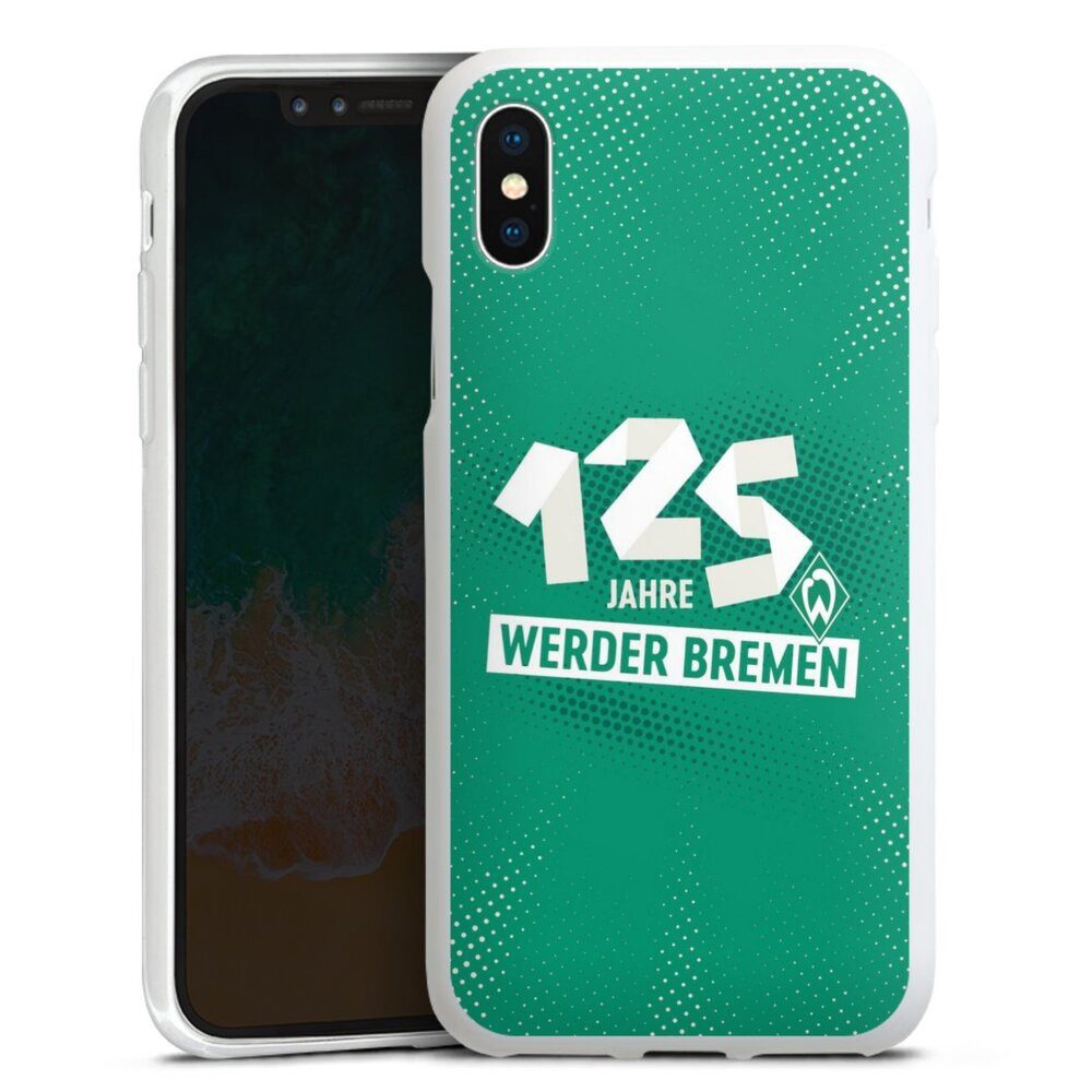 DeinDesign Handyhülle 125 Jahre Werder Bremen Offizielles Lizenzprodukt, Apple iPhone X Silikon Hülle Bumper Case Handy Schutzhülle