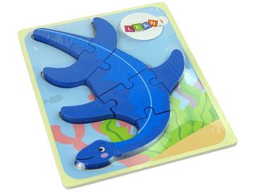 LEAN Toys Puzzle Dinosaurier Kinder Tierpuzzle Dino Puzzle Holzpuzzle Kinderpuzzle, Puzzleteile