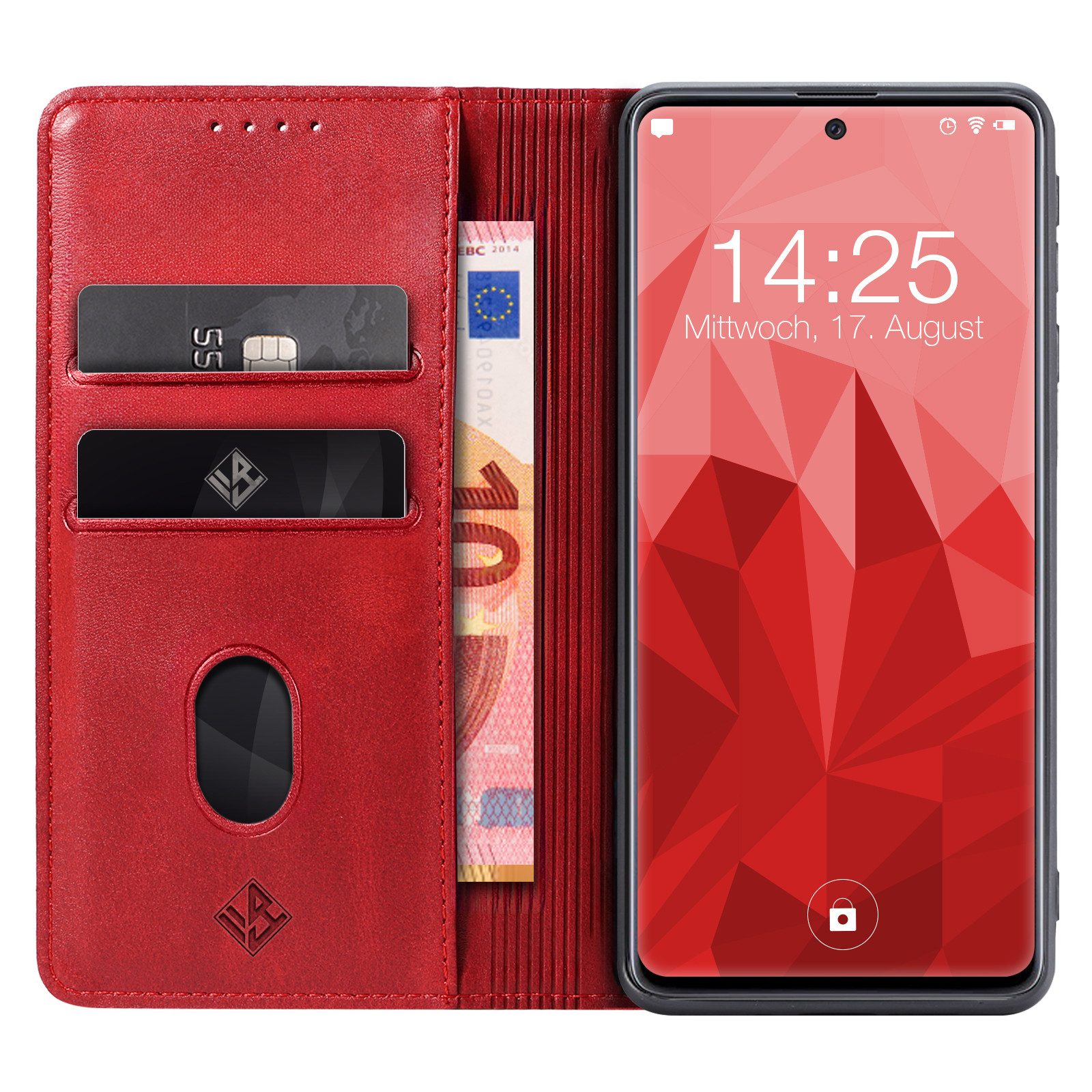 Tec-Expert Handyhülle Tasche Hülle für Samsung Galaxy A51 6.5 Zoll, 6.5", Cover Klapphülle Case mit Kartenfach Fliphülle aufstellbar