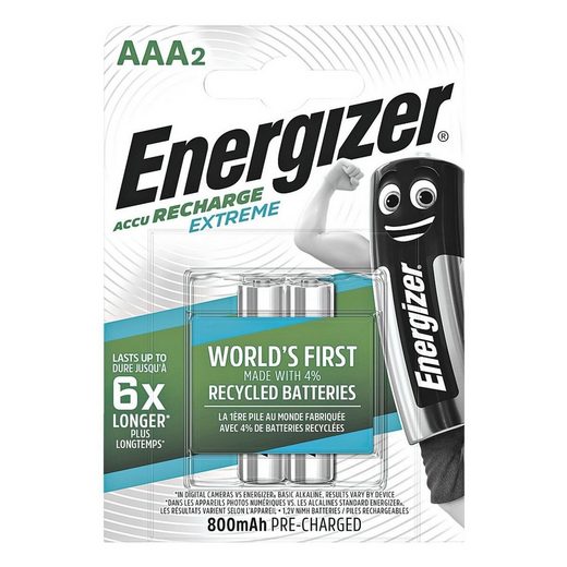 Energizer »Extreme« Akku, (2 St), AAA, quecksilberfrei