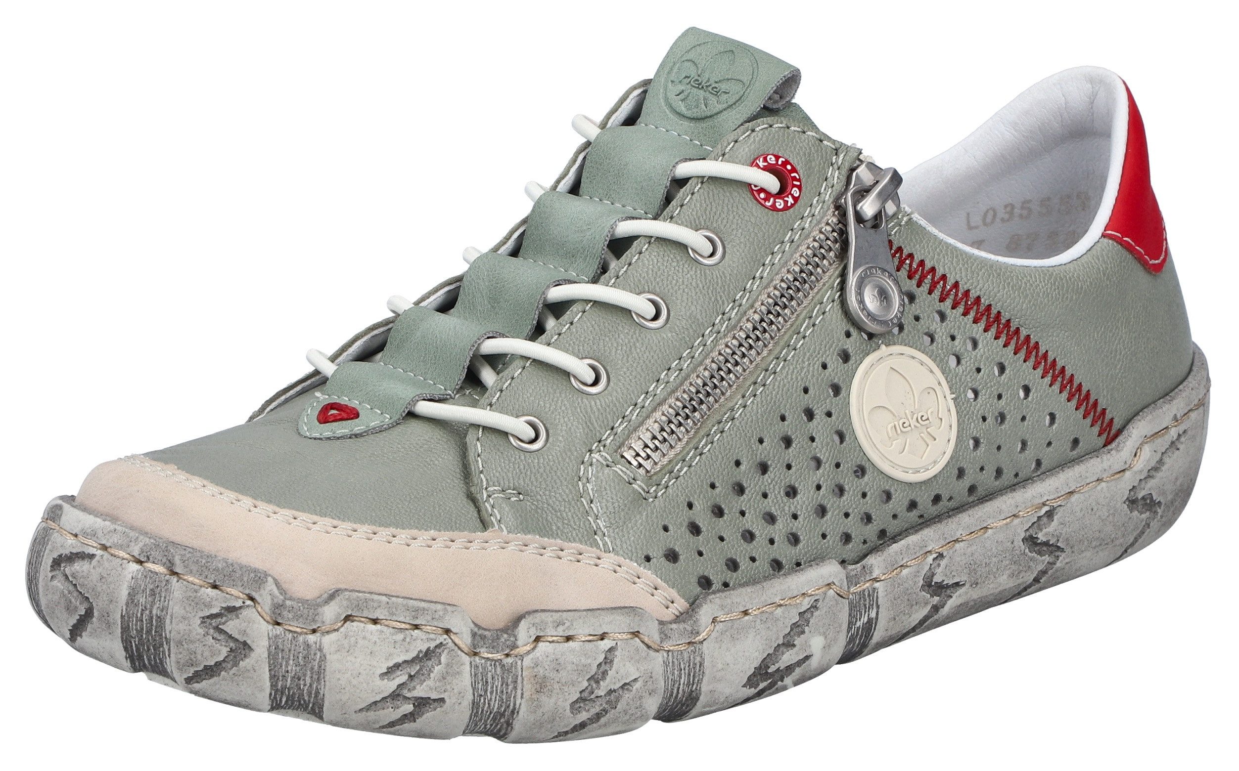 Rieker Plateausneaker Schlupfschuh, Halbschuh, Freizeitsneaker mit Gummizug