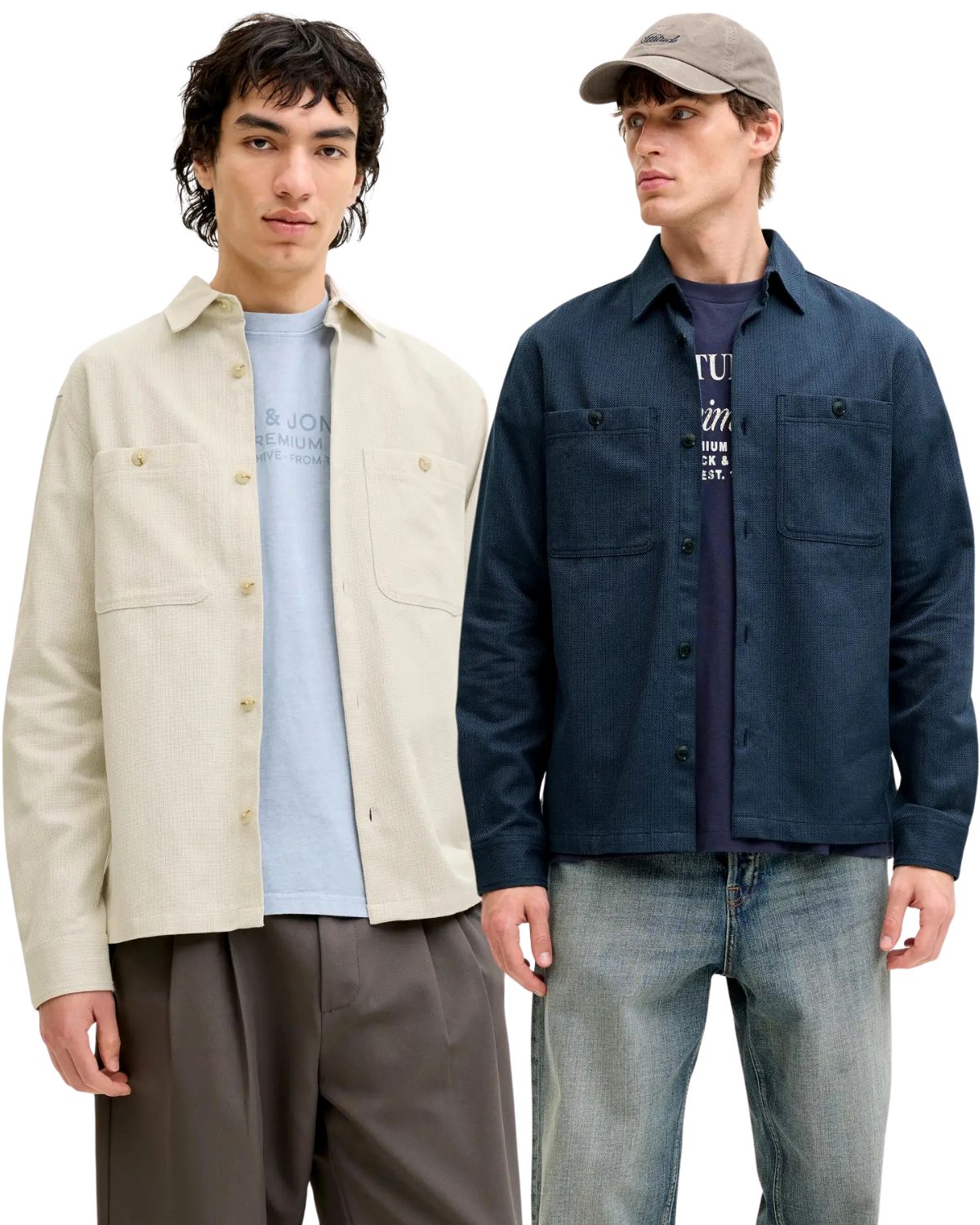 Jack & Jones Langarmhemd (Spar-Set, 2er-Pack) Klassisches Herrenhemd in Regular Fit