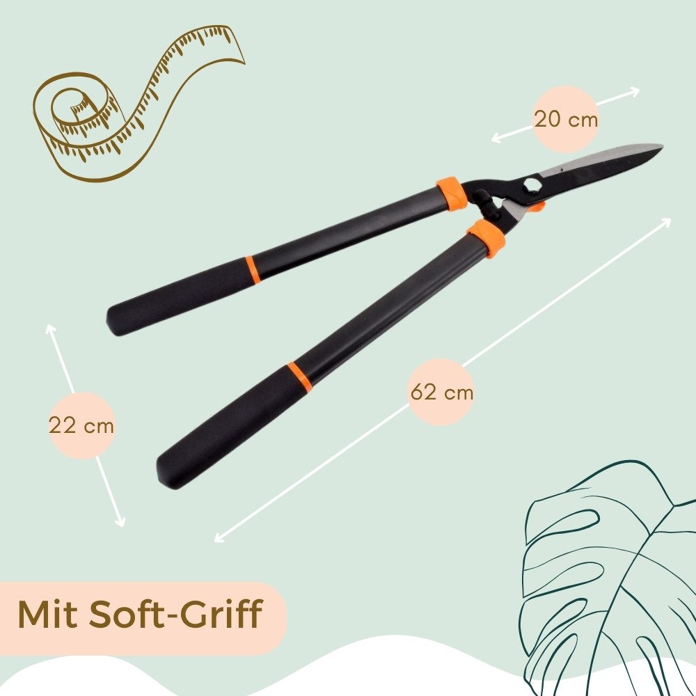 GarPet Gartenschere Heckenschere gerade Klinge Bypass Gartenschere Garten Trimmschere