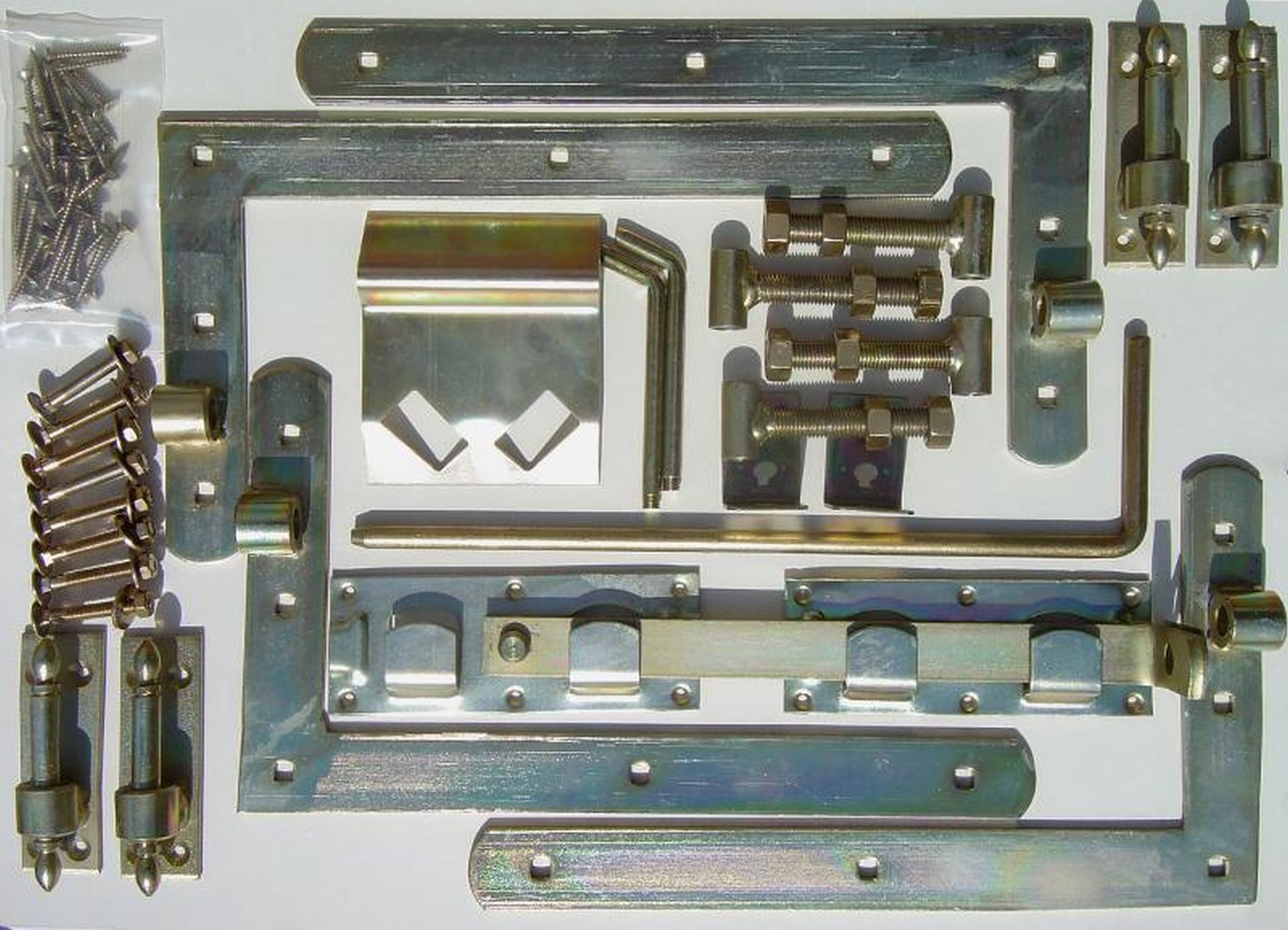 GartenLand Torbeschlag Torbeschlag verzinkt für Doppeltor gerade (Set)