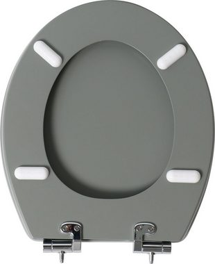Primaster WC-Sitz Primaster WC-Sitz mit Absenkautomatik Eiche grau, Abnehmbar Absenkautomatik Metallscharniere