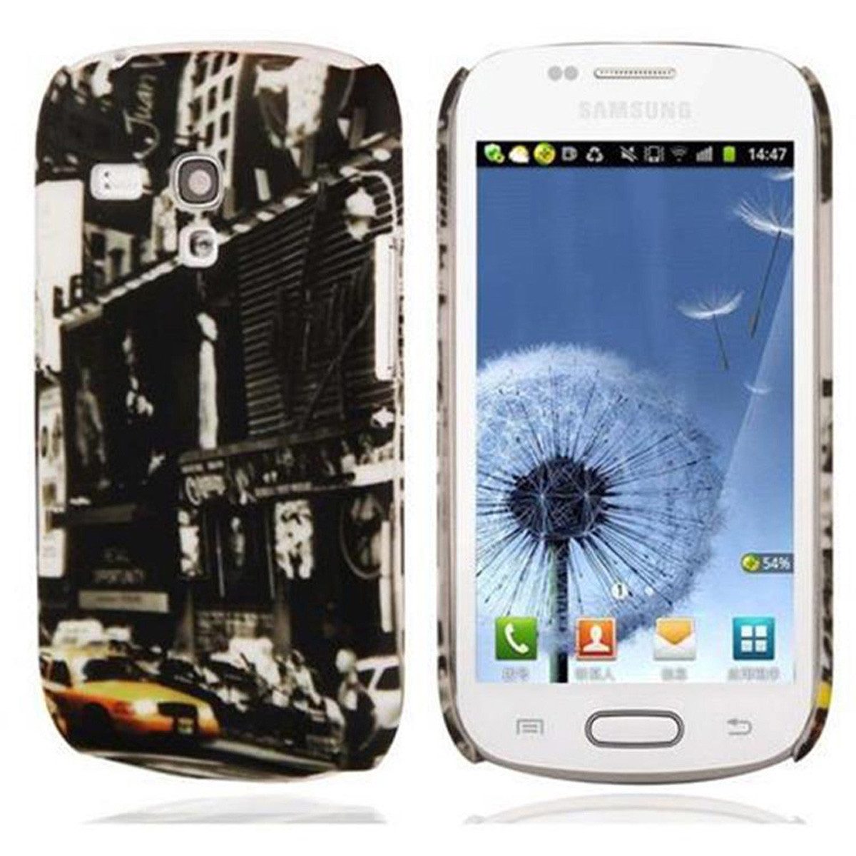 Cadorabo Handyhülle für Samsung Galaxy S3 MINI Hülle Samsung Galaxy S3 MINI, Handy Schutzhülle - Hülle - Robustes Hard Cover Back Case Bumper