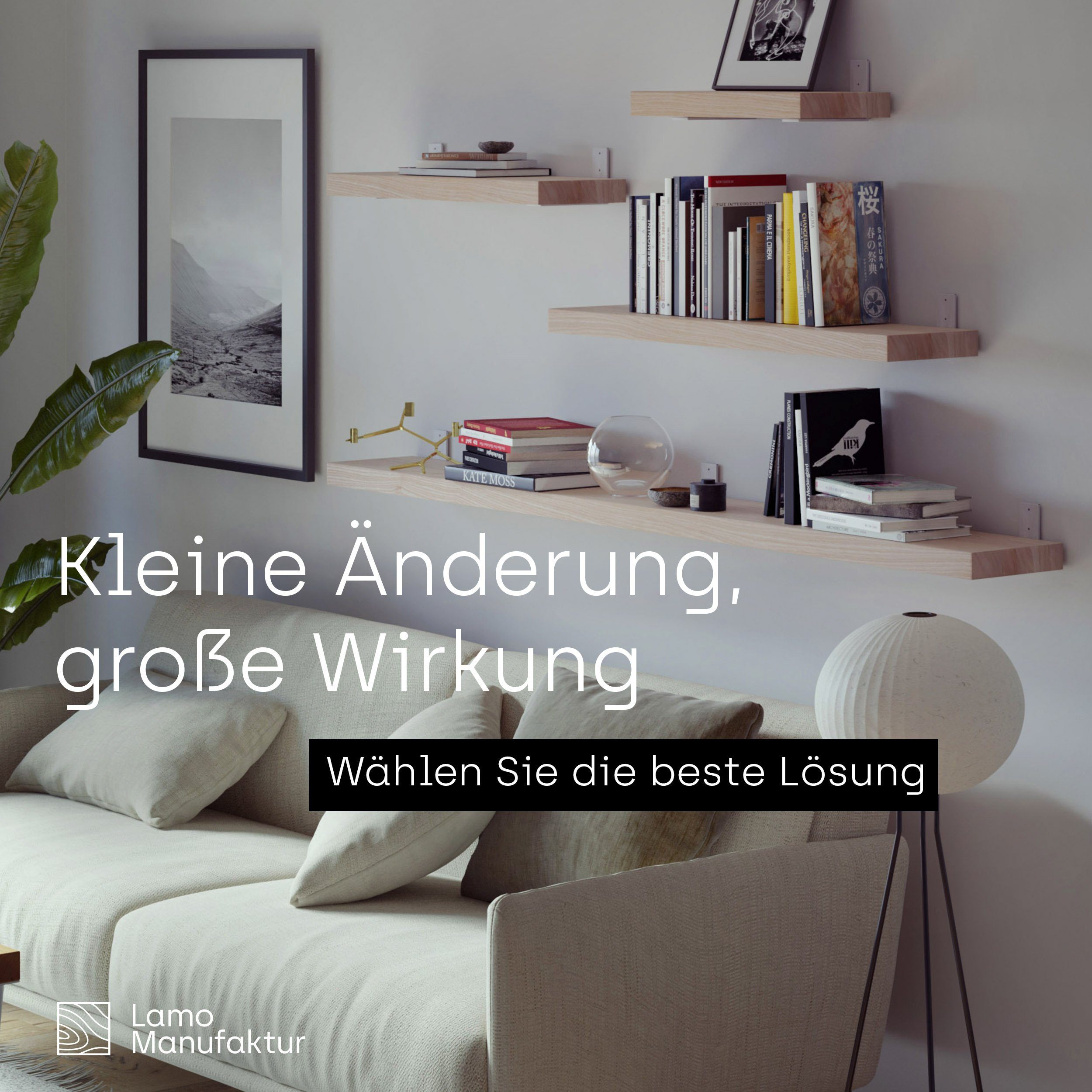 LAMO Manufaktur Wandregal Holz Gerade, Regal günstig online kaufen