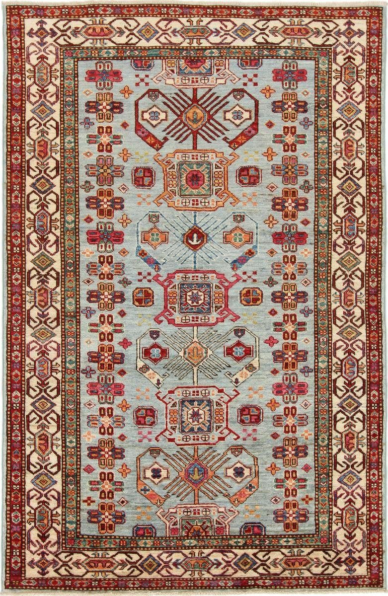 Orientteppich Super Kazak 123x188 Handgeknüpfter Orientteppich, Nain Trading, rechteckig, Höhe: 5 mm